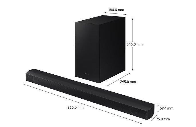 Samsung HW-B530XU Wireless Soundbar with Subwoofer and game mode - Black  thumbnail image
