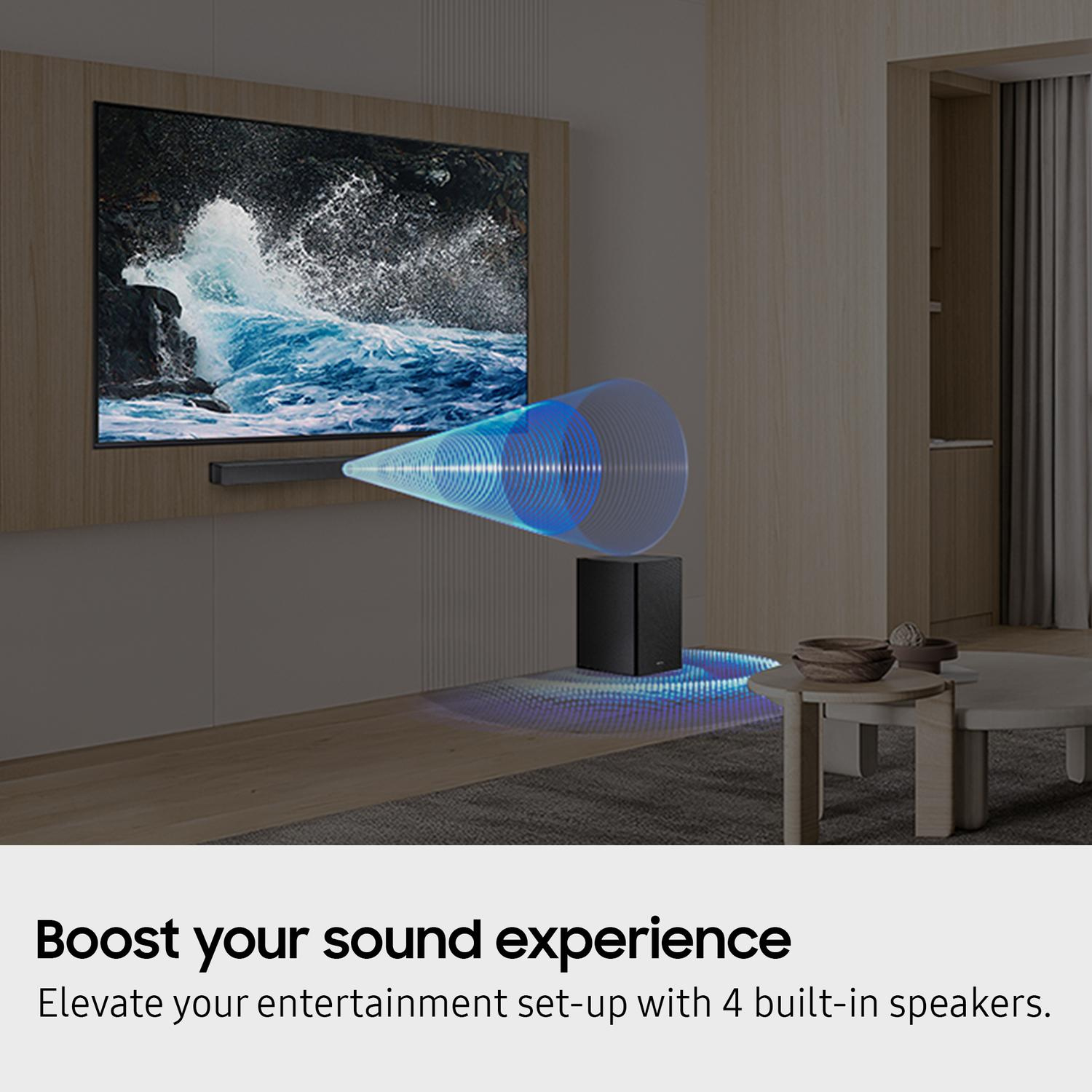 Samsung HW-B650F/XU 3.1ch 370W Soundbar with Wireless Subwoofer Bass Boost and Game Mode - Black thumbnail image