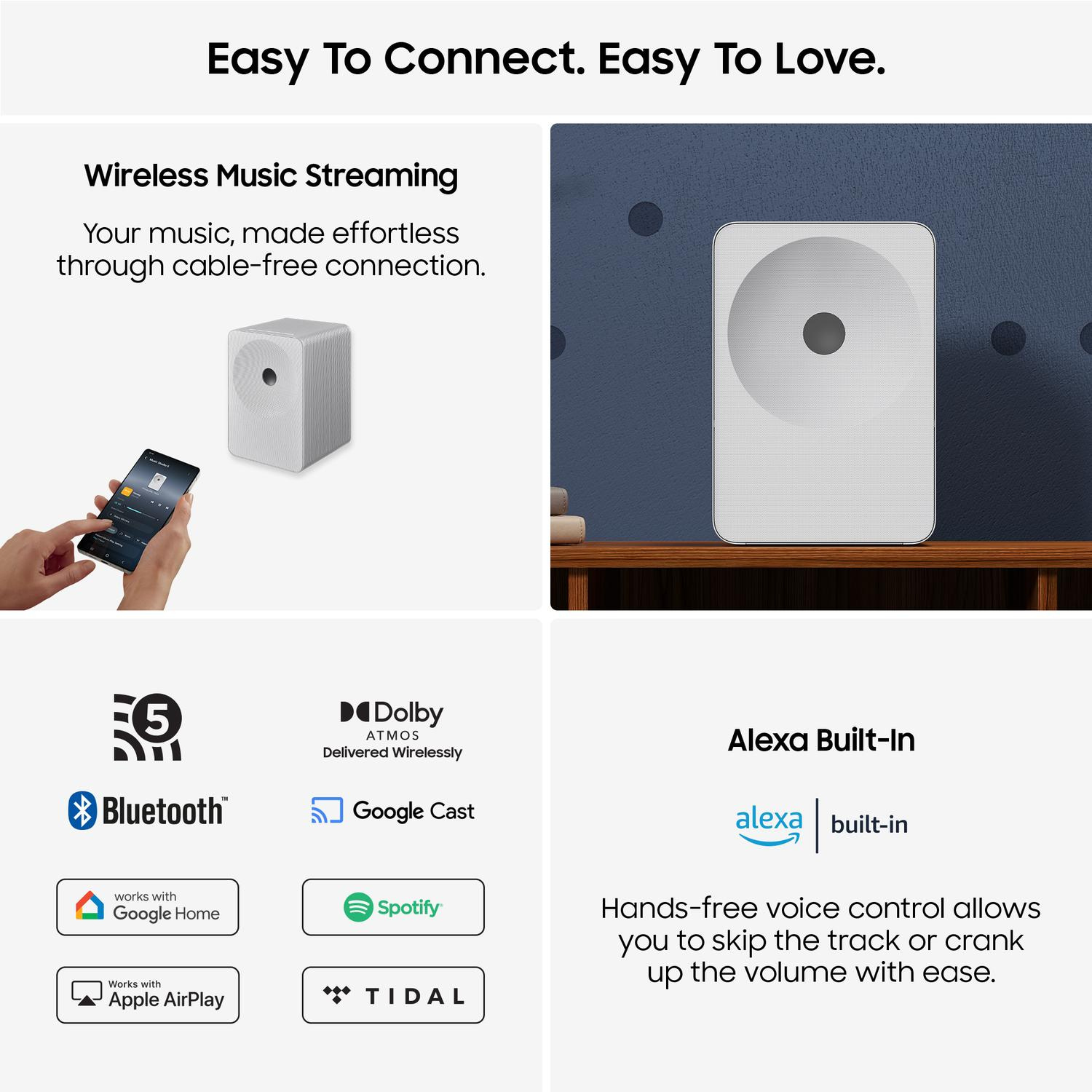 Samsung HW-LS71H/XU Multi-Directional Music Studio 7 WiFi-Bluetooth Wireless Speaker - White thumbnail image