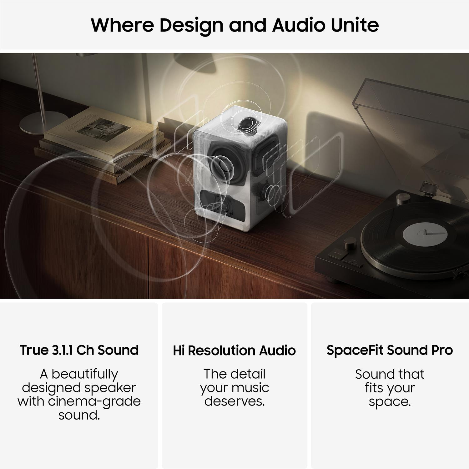 Samsung HW-LS71H/XU Multi-Directional Music Studio 7 WiFi-Bluetooth Wireless Speaker - White thumbnail image