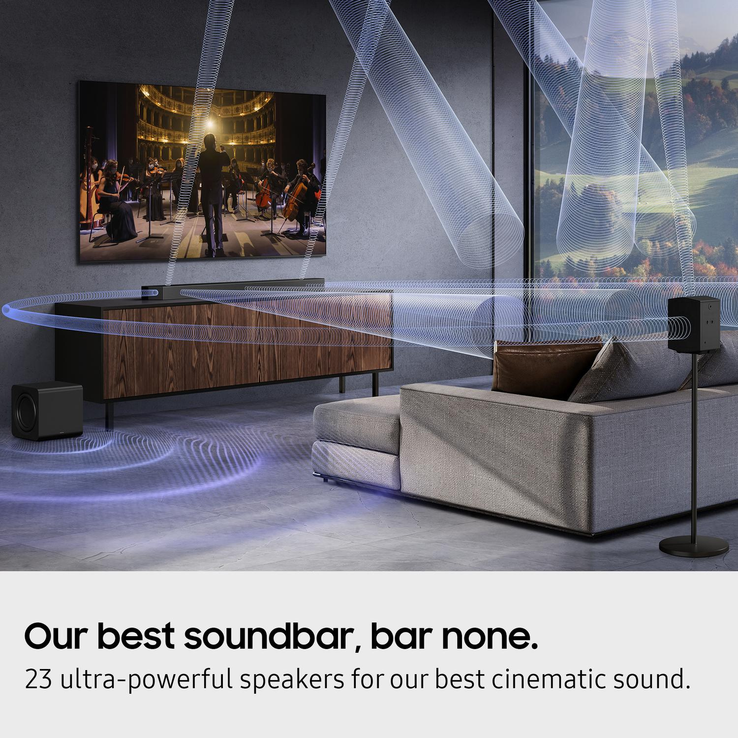 Samsung HW-Q990F/XU 11.1.4ch Q-Series Soundbar with Subwoofer & Rear Speakers - Titan Black thumbnail image