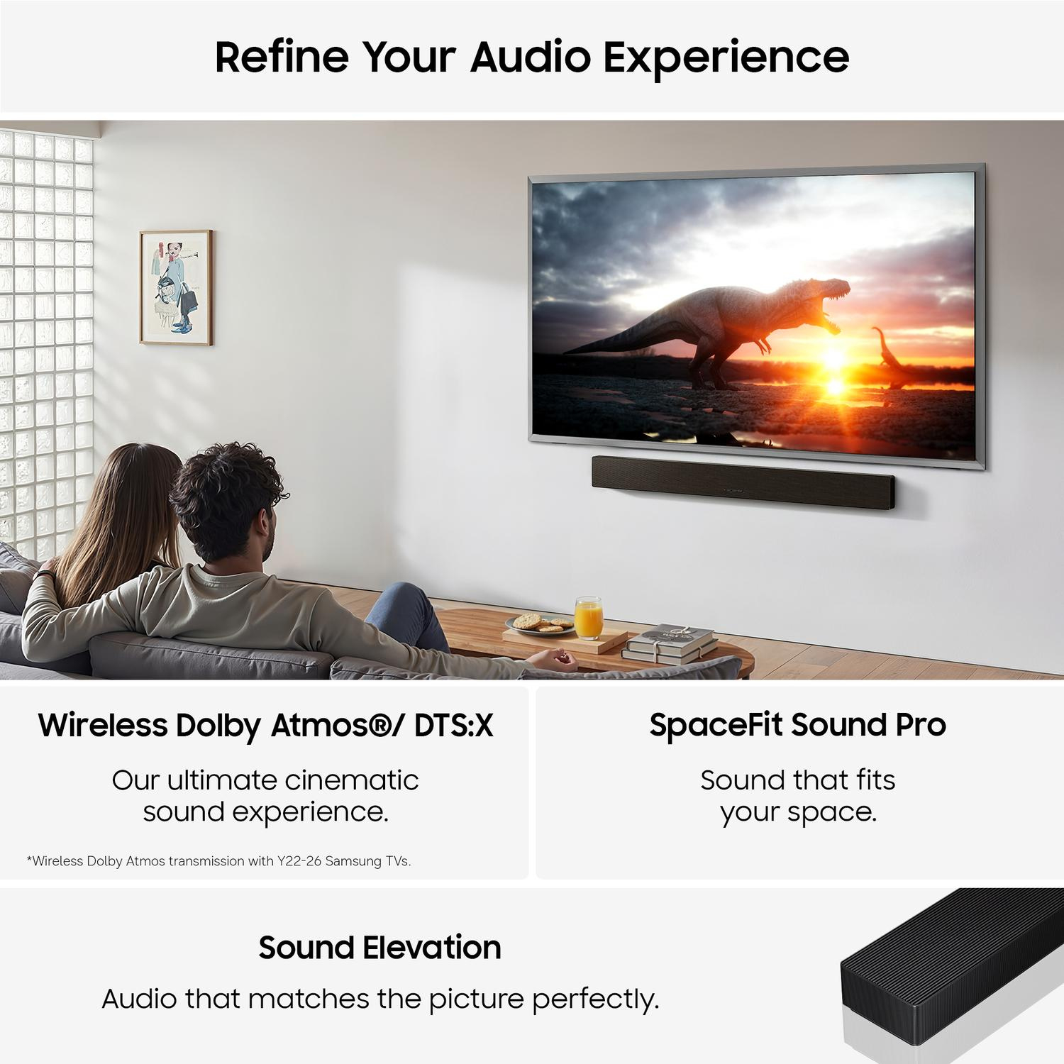 Samsung HW-QS90H/XU 7.1.2ch Q-Series Soundbar with Subwoofer - Graphite Black thumbnail image