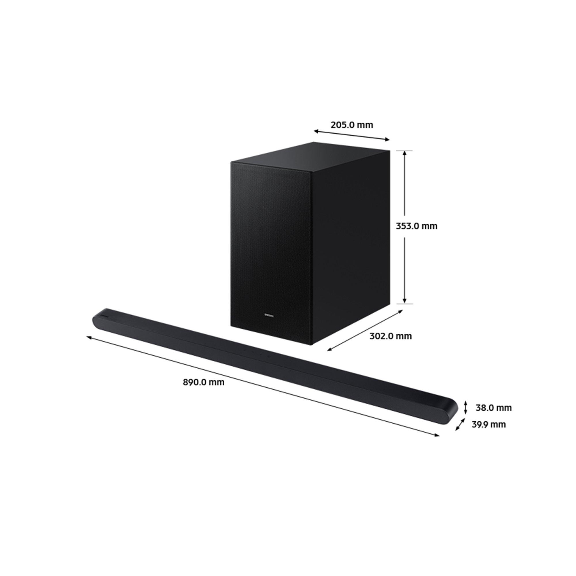 Samsung HW-S700D/XU 3.1ch Ultra slim Q-Symphony Soundbar with Wireless Subwoofer - Titan Black thumbnail image