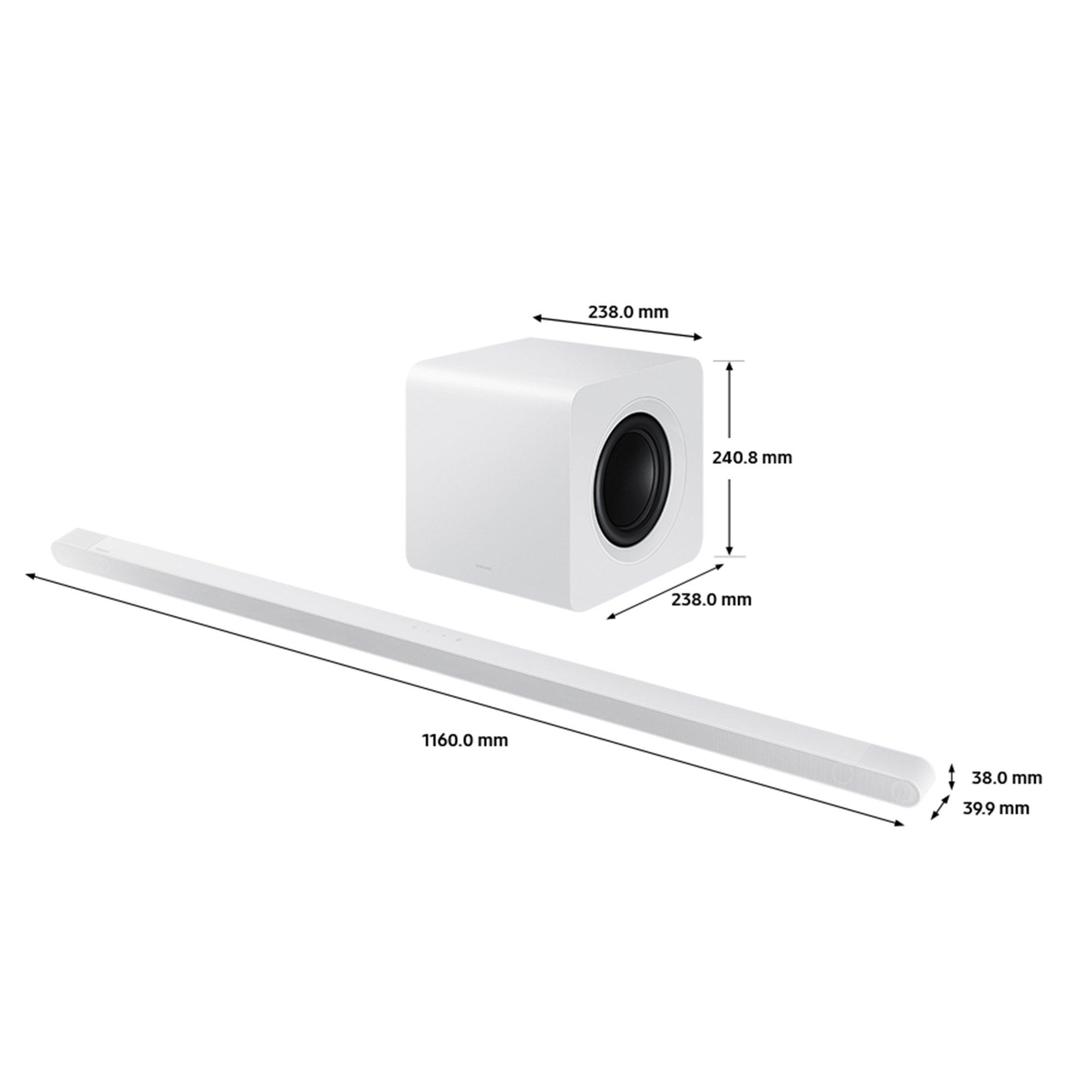 Samsung HW-S801D/XU 3.1.2ch Soundbar with Slimline Wireless Subwoofer - White thumbnail image