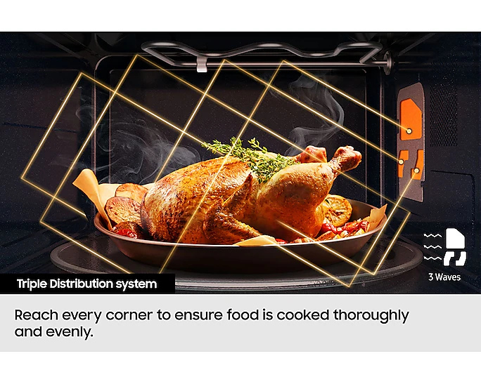 Samsung MS23K3513AW Solo Microwave Oven with Triple Distribution System - White thumbnail image