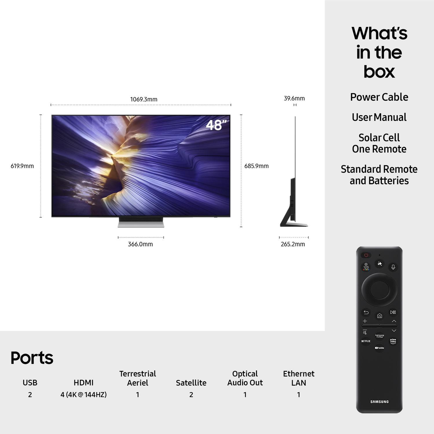 Samsung QE48S90FAEXXU 48" 4K OLED Smart AI TV thumbnail image