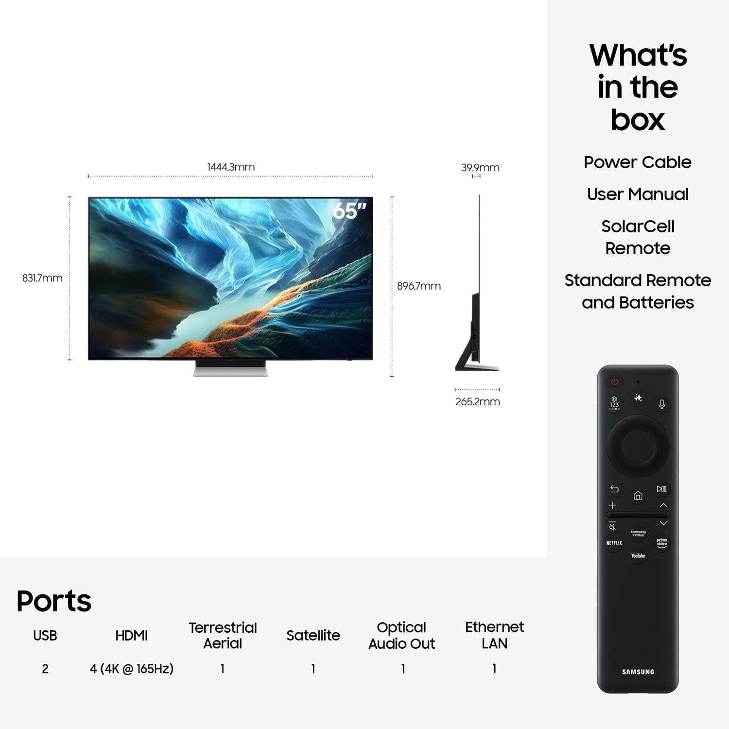 Samsung QE65S90HAEXXU 65" OLED Glare Free Vision AI Smart TV thumbnail image