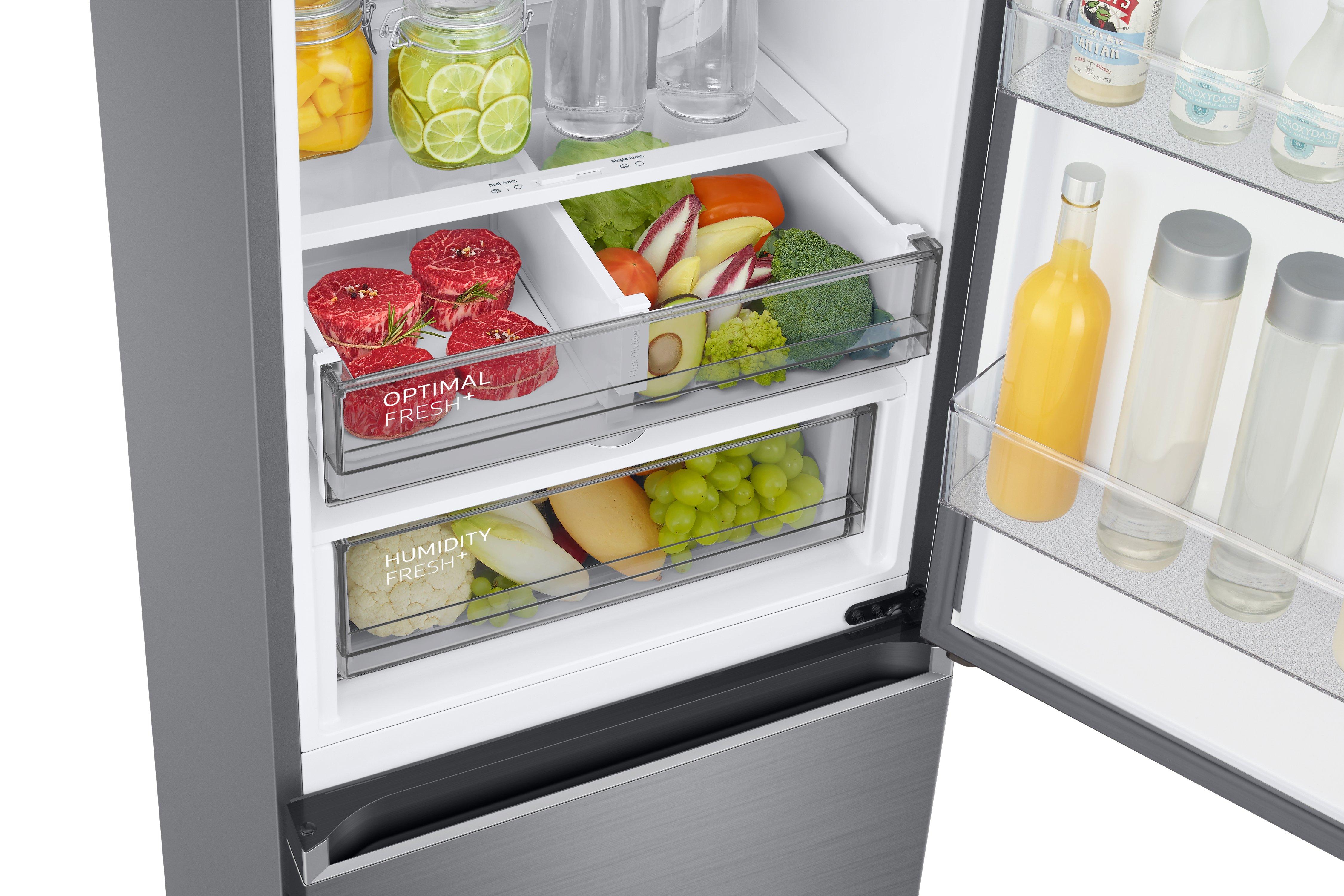 Samsung RL38A776ASR/EU 59.5cm 70/30 Frost Free Fridge Freezer  with Twin Cooling Plus - Real Steel thumbnail image