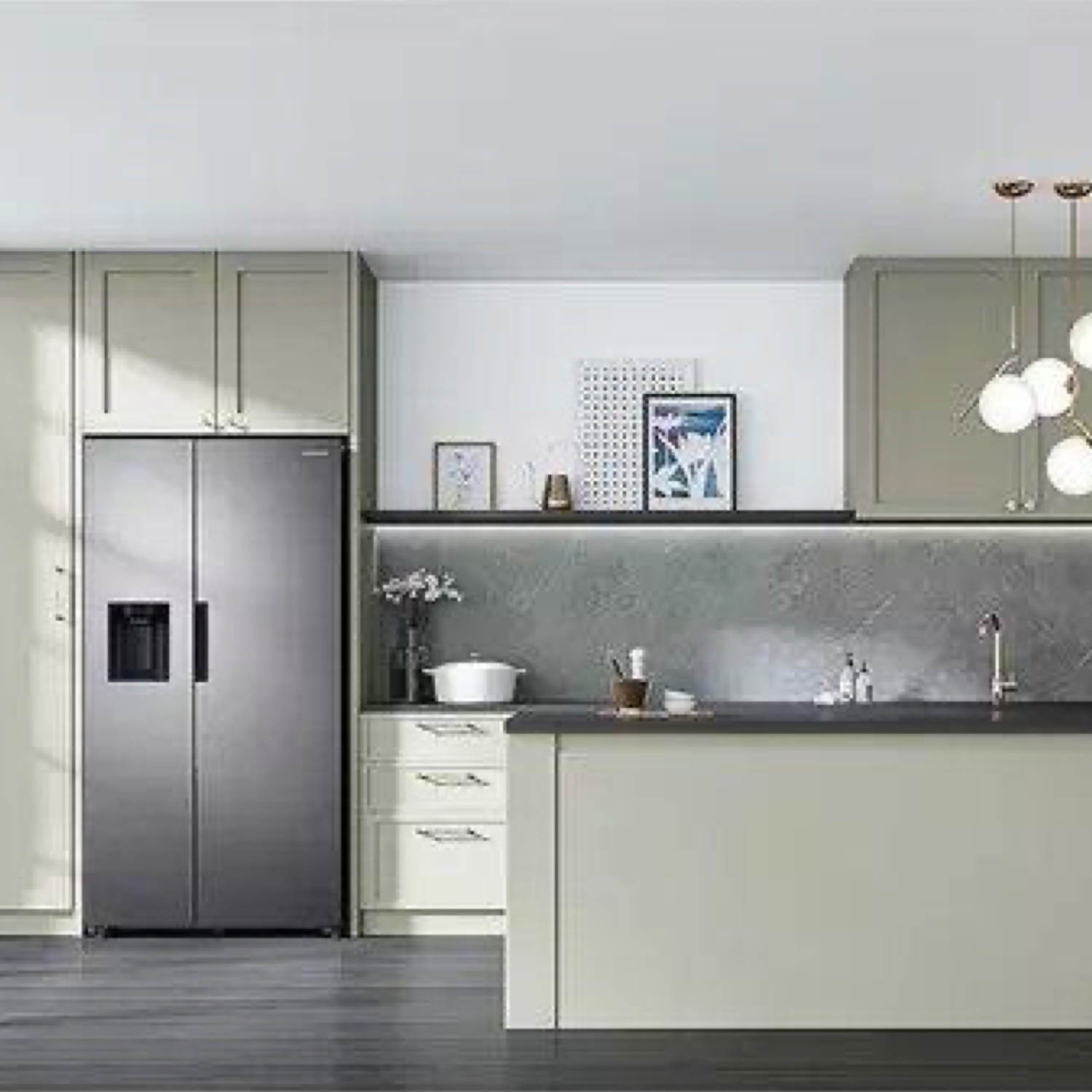 Samsung Series 7 SpaceMax&trade; RS67A8811B1/EU American-Style  Fridge Freezer - Black DOI thumbnail image