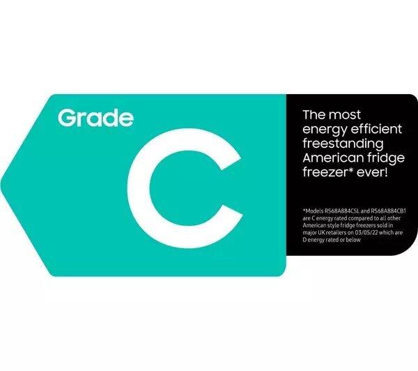 Samsung Series 8 SpaceMax&trade; RS68A884CSL/EU American-Style Smart Fridge Freezer - Aluminium thumbnail image