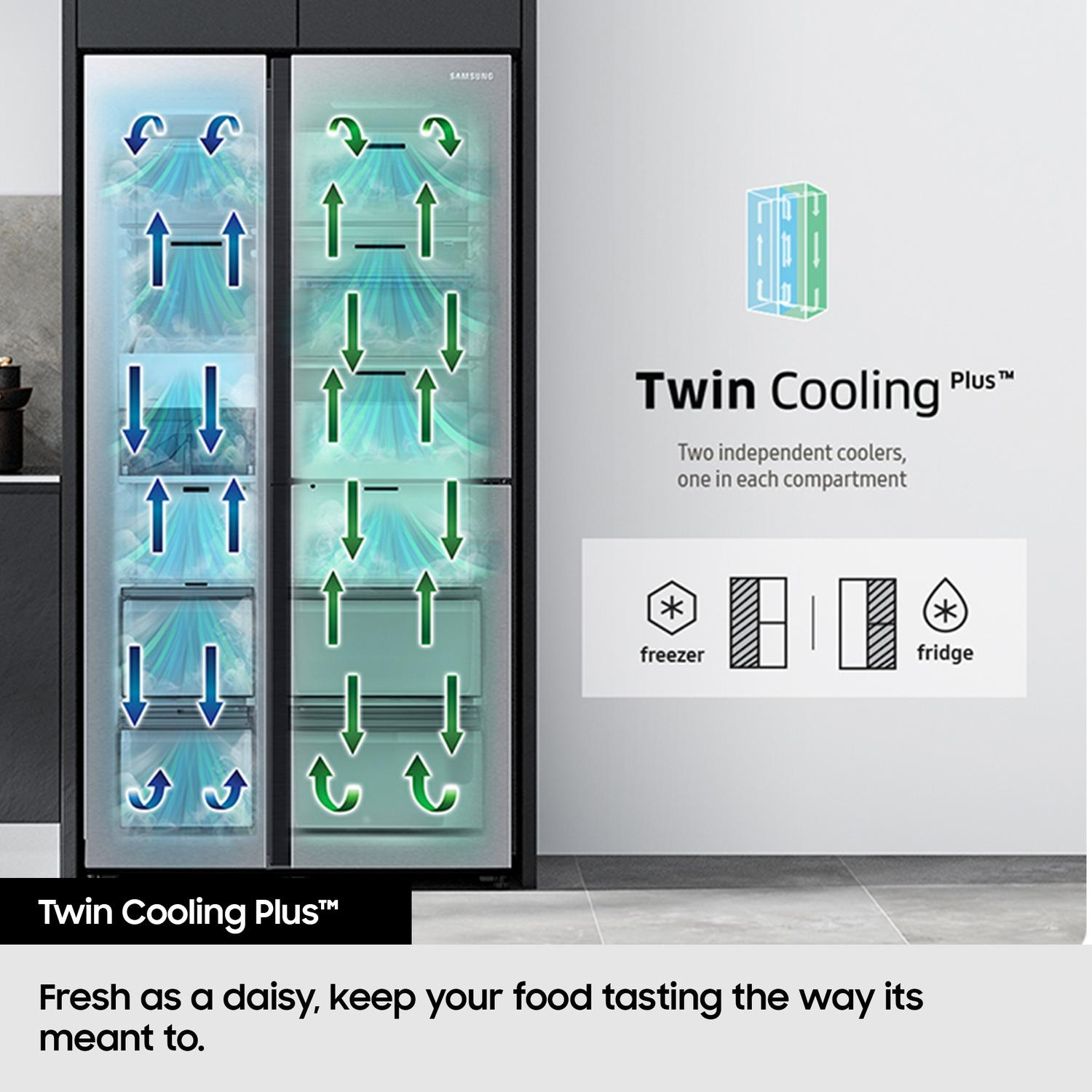 Samsung RS70F67QCTEU 91.2cm 60/40  American Fridge Freezer - Silver thumbnail image