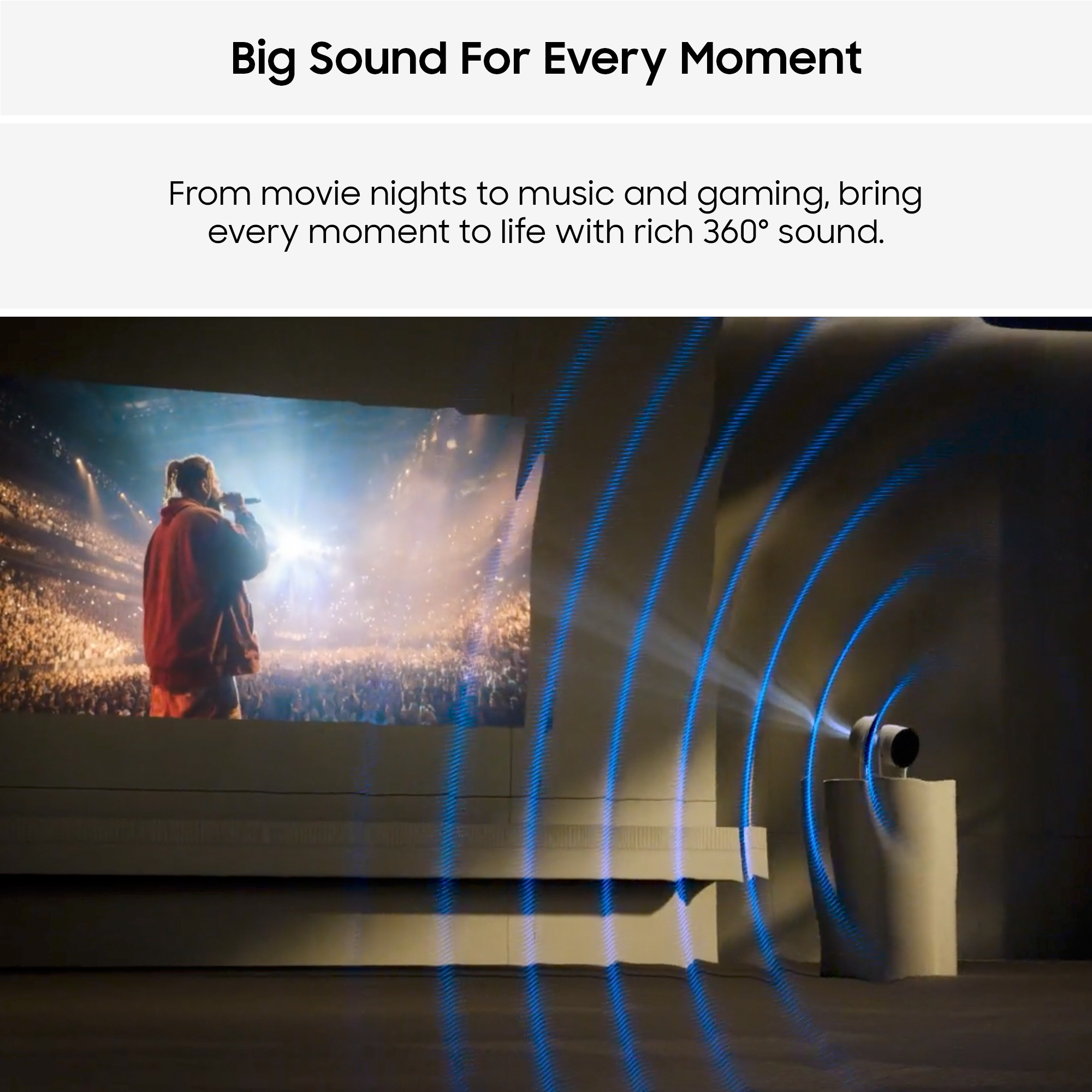 Samsung SP-LFF3HLAXXXU Freestyle+ Full HD Portable Projector - Cloud White thumbnail image