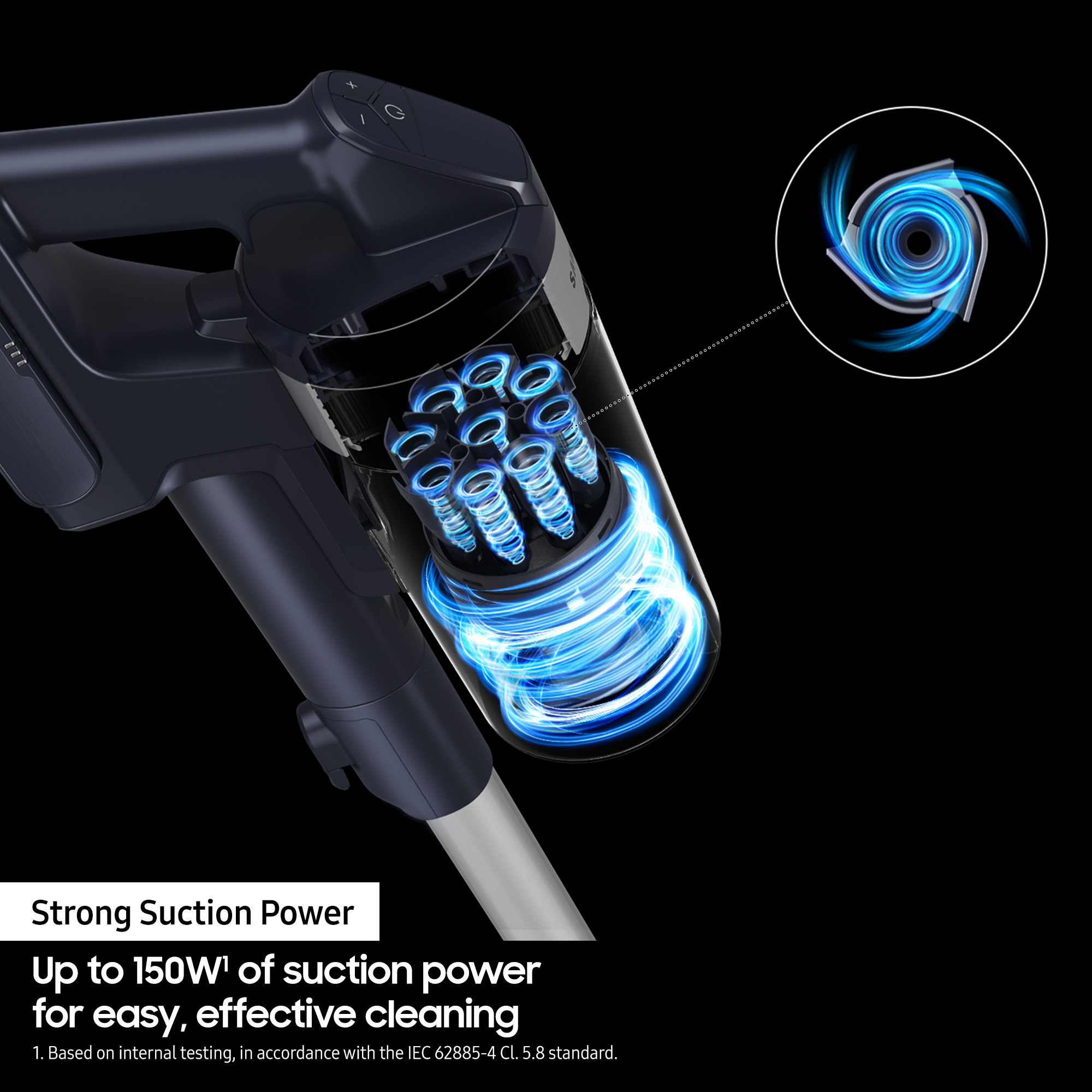 Samsung VS15A6031R4/EU  Jet 60 Turbo Cordless Stick Vacuum Cleaner - 40 Minutes Run Time - Teal Violet thumbnail image
