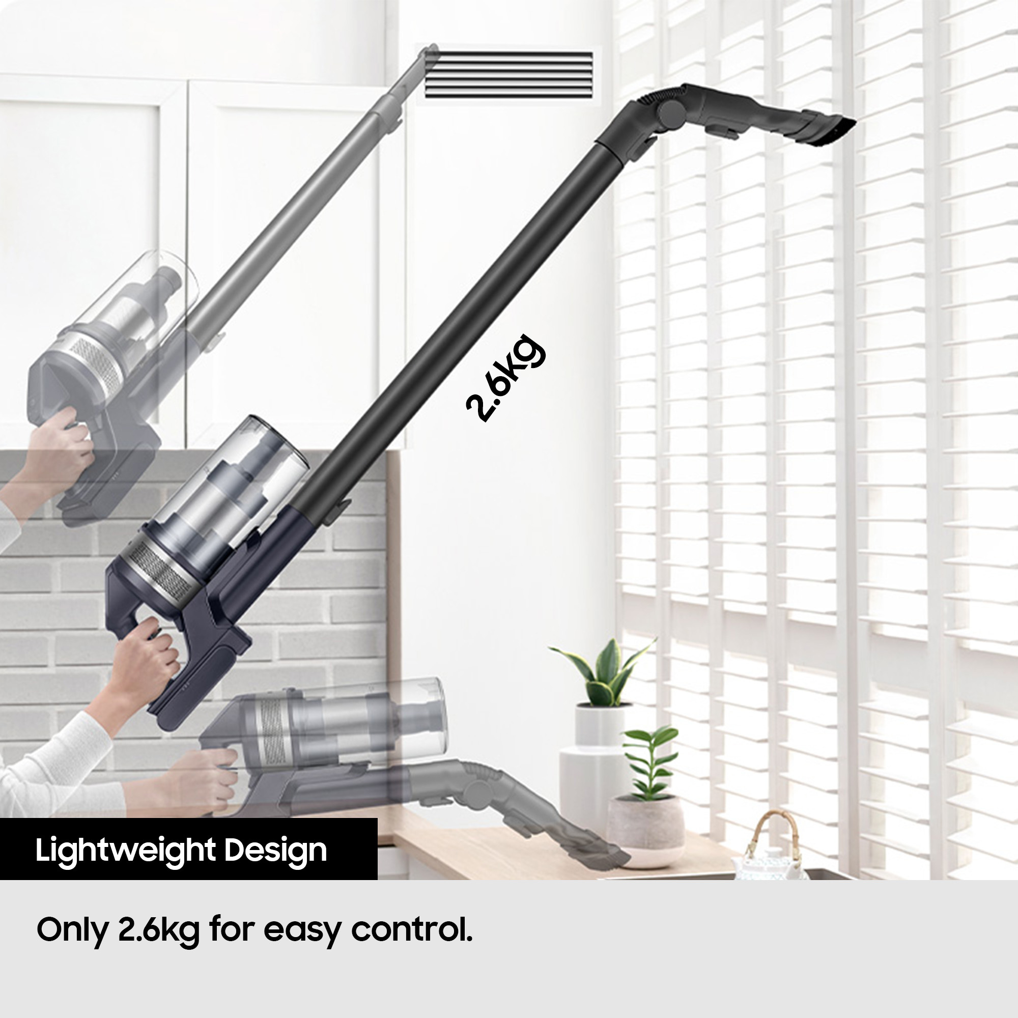 Samsung VS15A6031R4/EU  Jet 60 Turbo Cordless Stick Vacuum Cleaner - 40 Minutes Run Time - Teal Violet thumbnail image