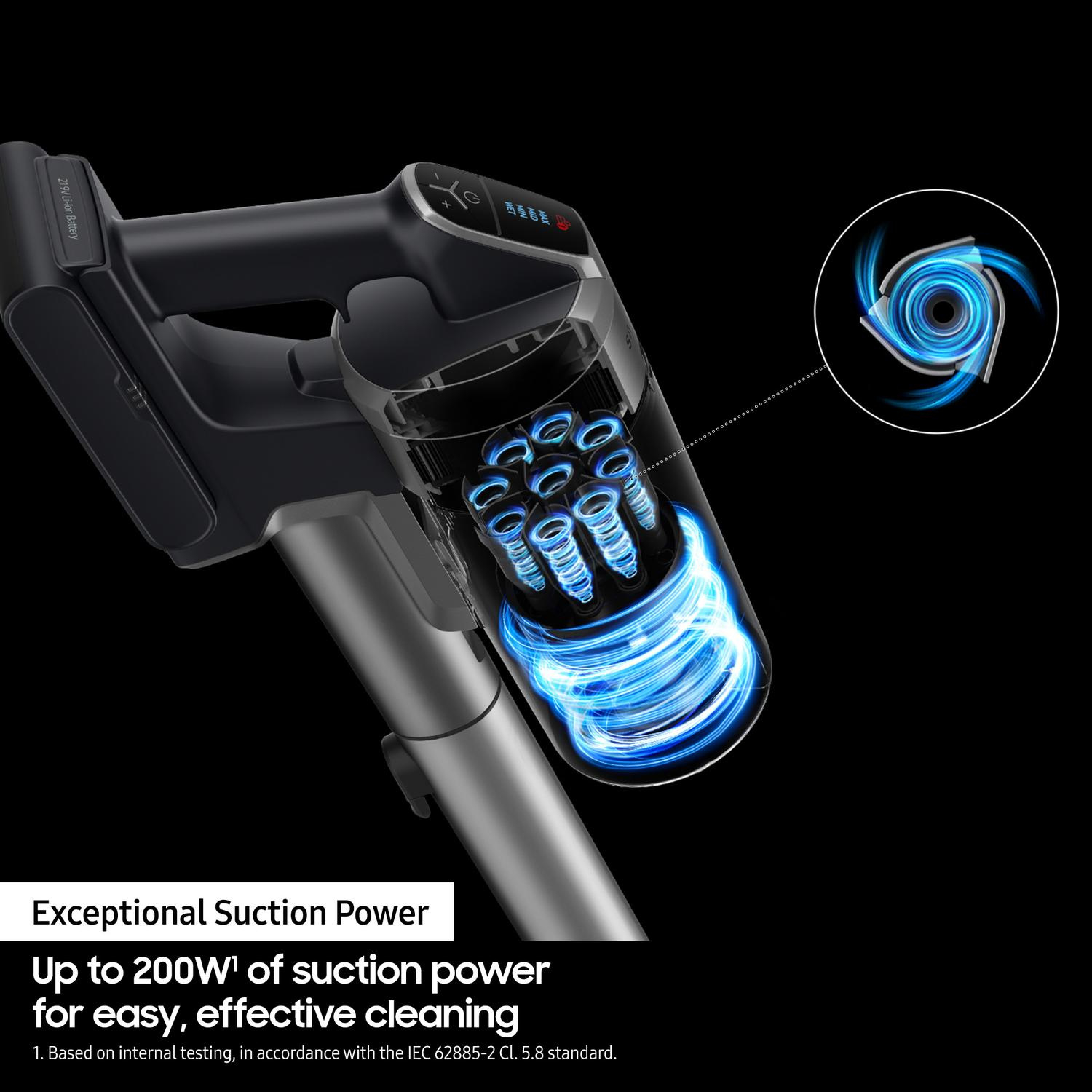 Samsung VS20B75AGR1/EU Jet 75E Pet Cordless Vacuum Cleaner - 60 Minutes Run Time - Mint thumbnail image