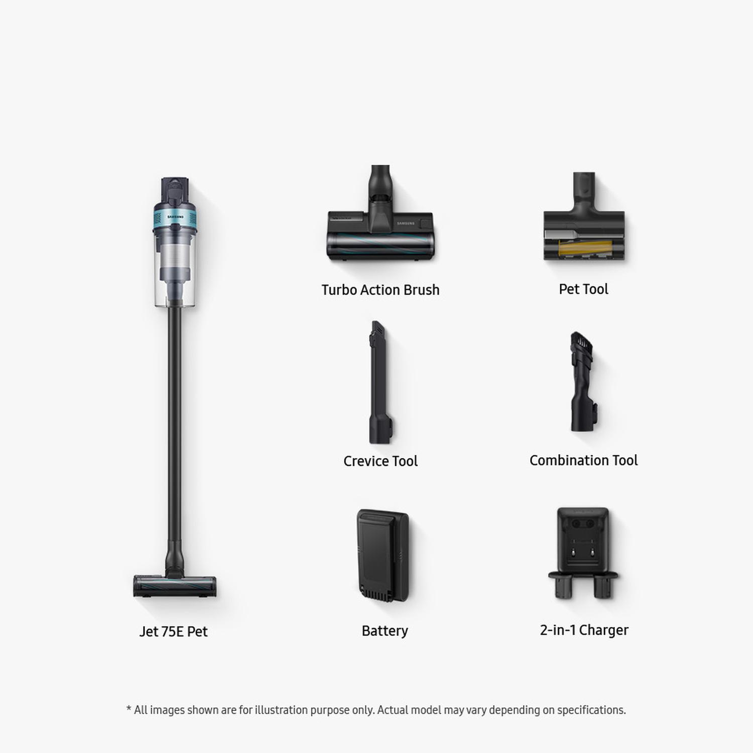 Samsung VS20B75AGR1/EU Jet 75E Pet Cordless Vacuum Cleaner - 60 Minutes Run Time - Mint thumbnail image
