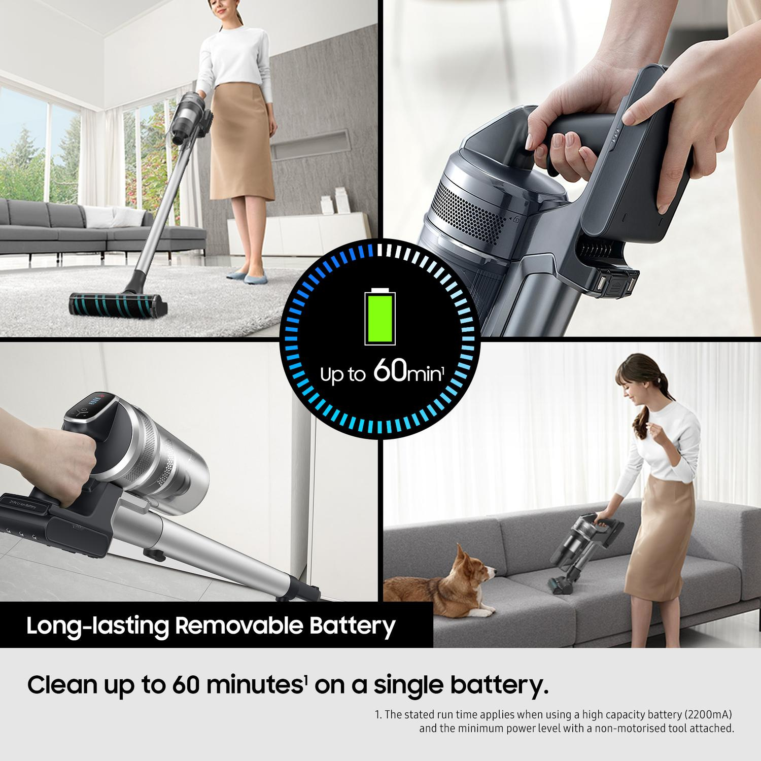 Samsung VS20C8522TN/EU Samsung Jet 85 Cordless Vacuum Cleaner with Pet Tool+ - 60 Minutes Run Time - Woody Green thumbnail image