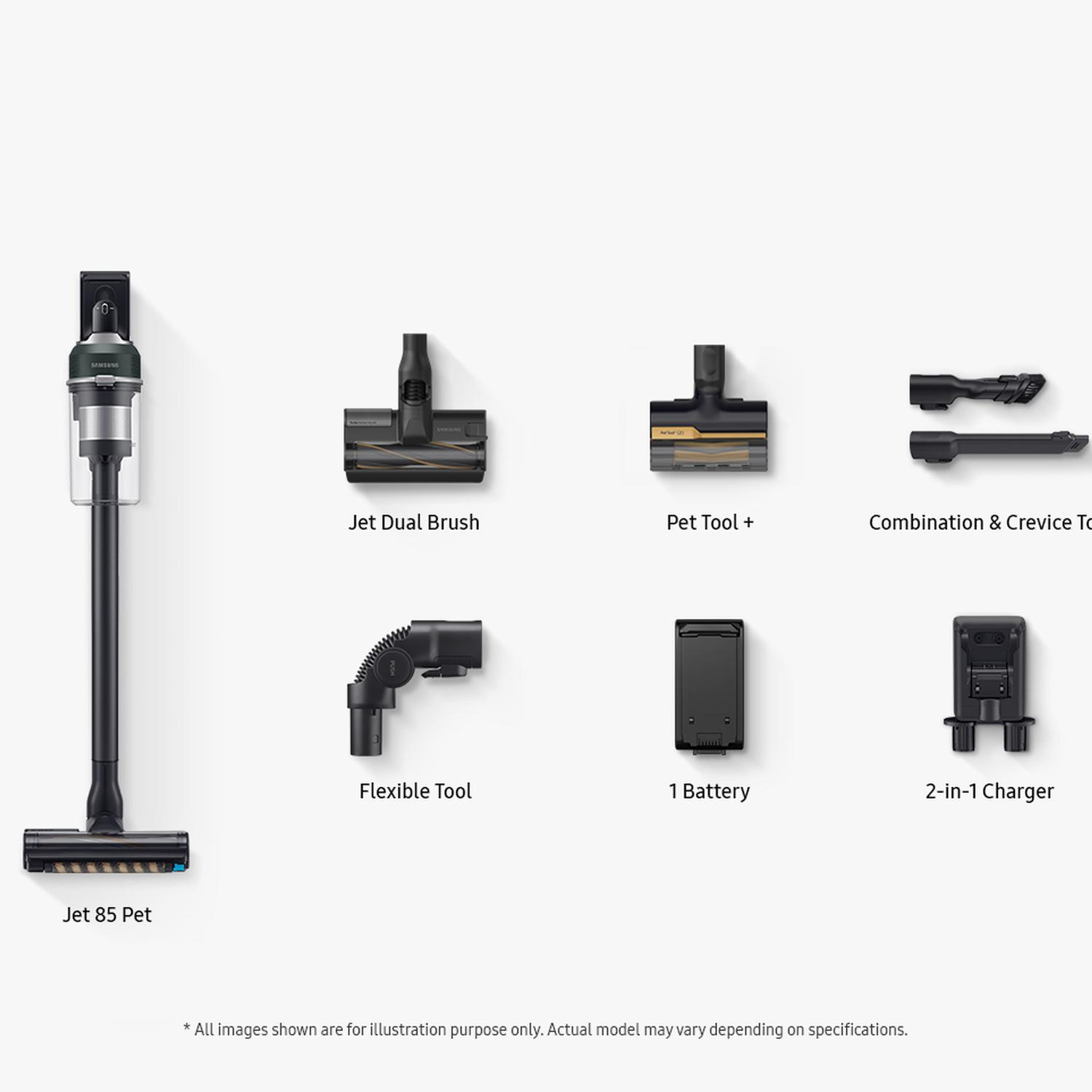 Samsung VS20C8522TN/EU Samsung Jet 85 Cordless Vacuum Cleaner with Pet Tool+ - 60 Minutes Run Time - Woody Green thumbnail image