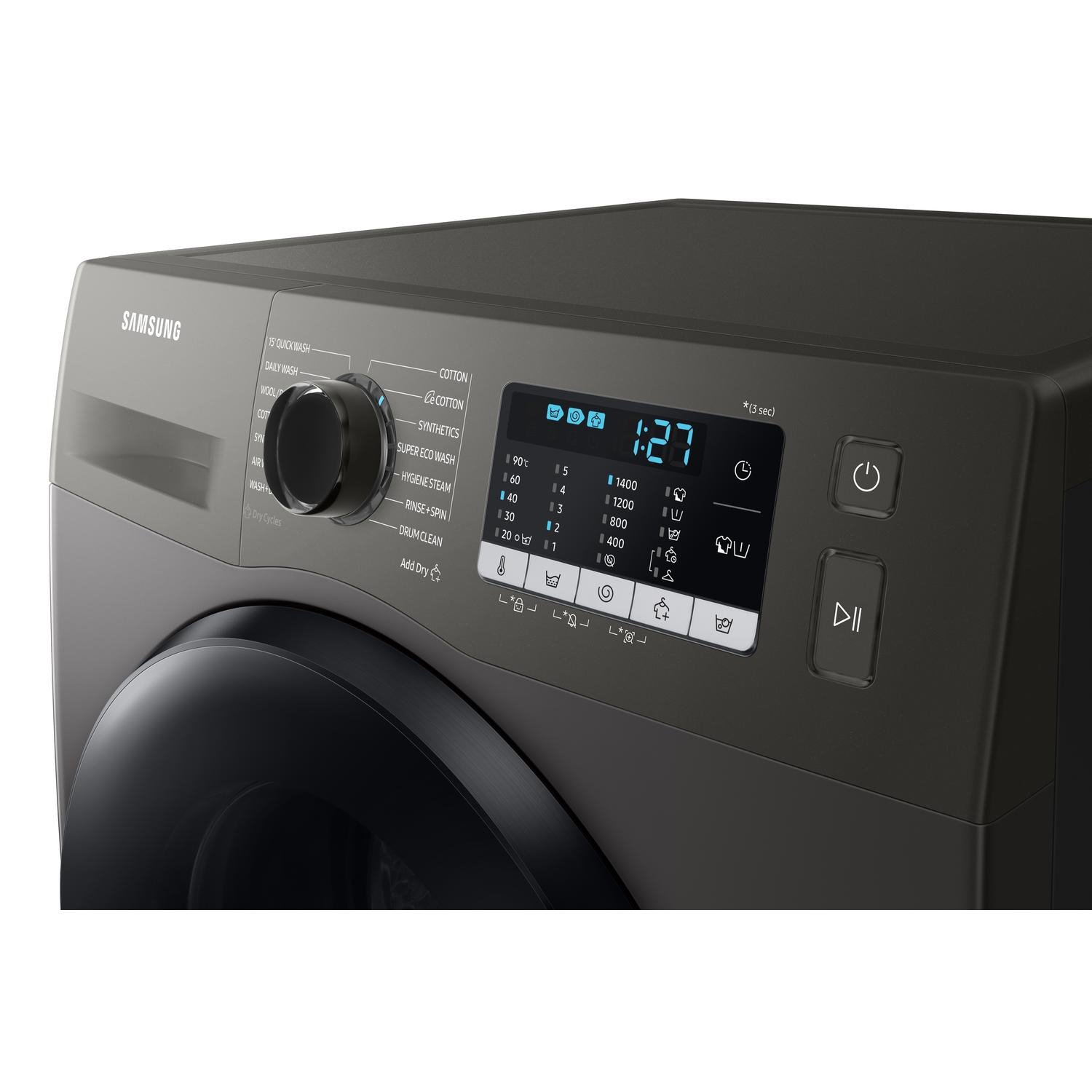 Samsung WD80TA046BX/EU 8kg/5kg 1400 Spin Washer Dryer - Black thumbnail image