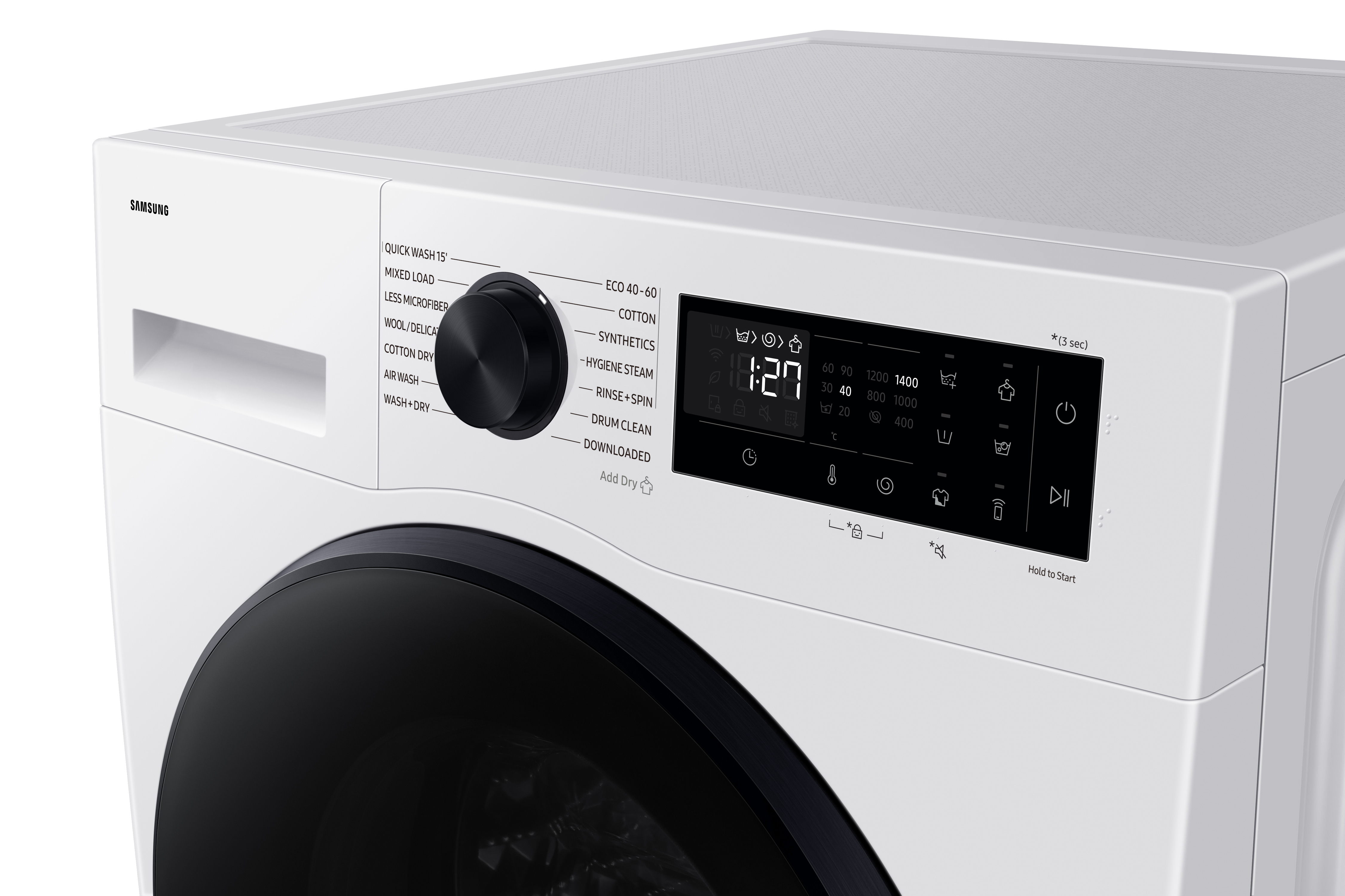 Samsung WD90DG5B15BEEU 9kg / 6kg 1400 Spin Washer Dryer - White thumbnail image