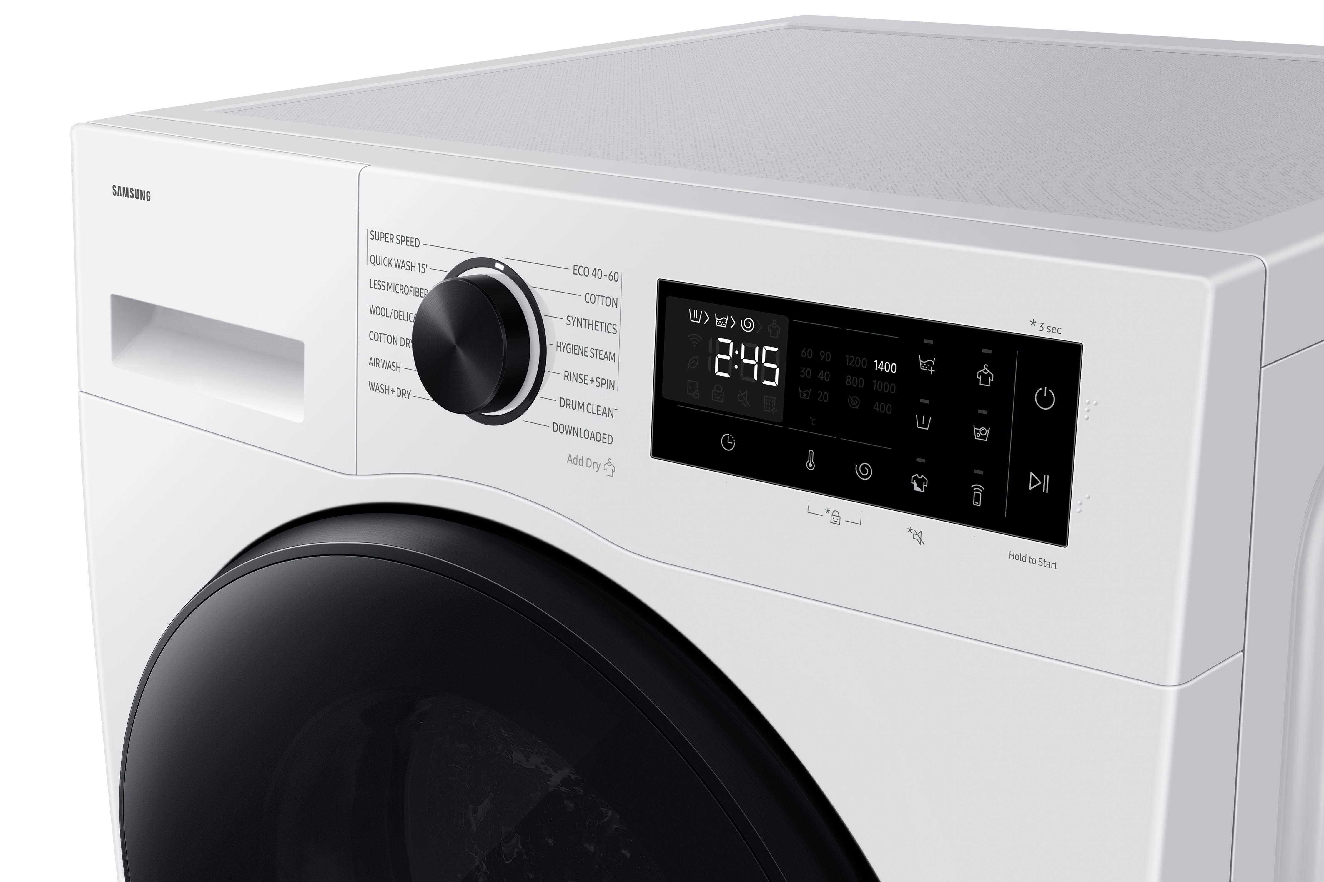 Samsung WD90HG5U34BEEU 9kg/6kg 1400 Spin Washer Dryer - White thumbnail image