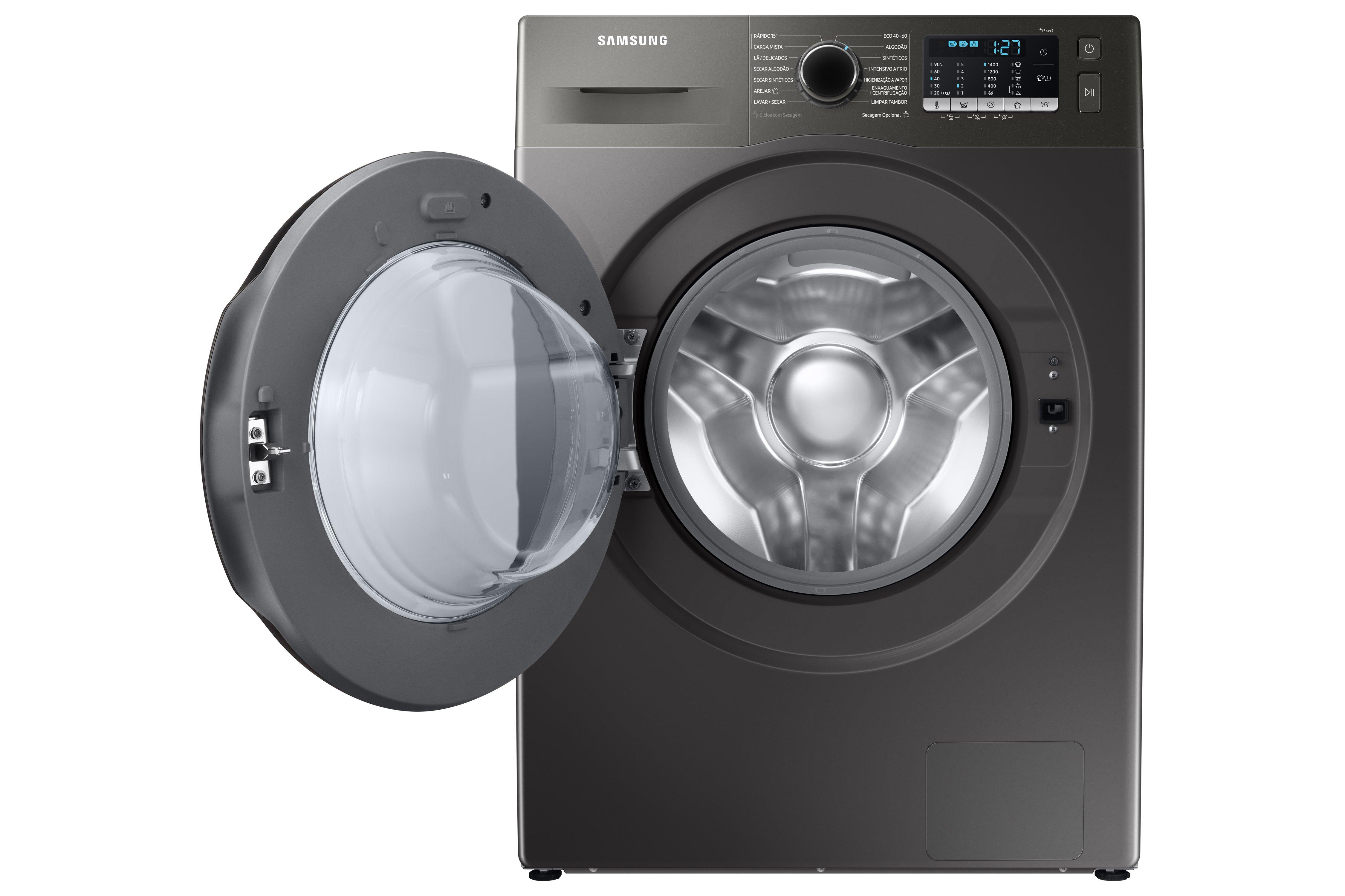 Samsung Series 5 ecobubble&trade; WD90TA046BX/EU 9kg/6kg 1400 Spin Washer Dryer- Graphite thumbnail image