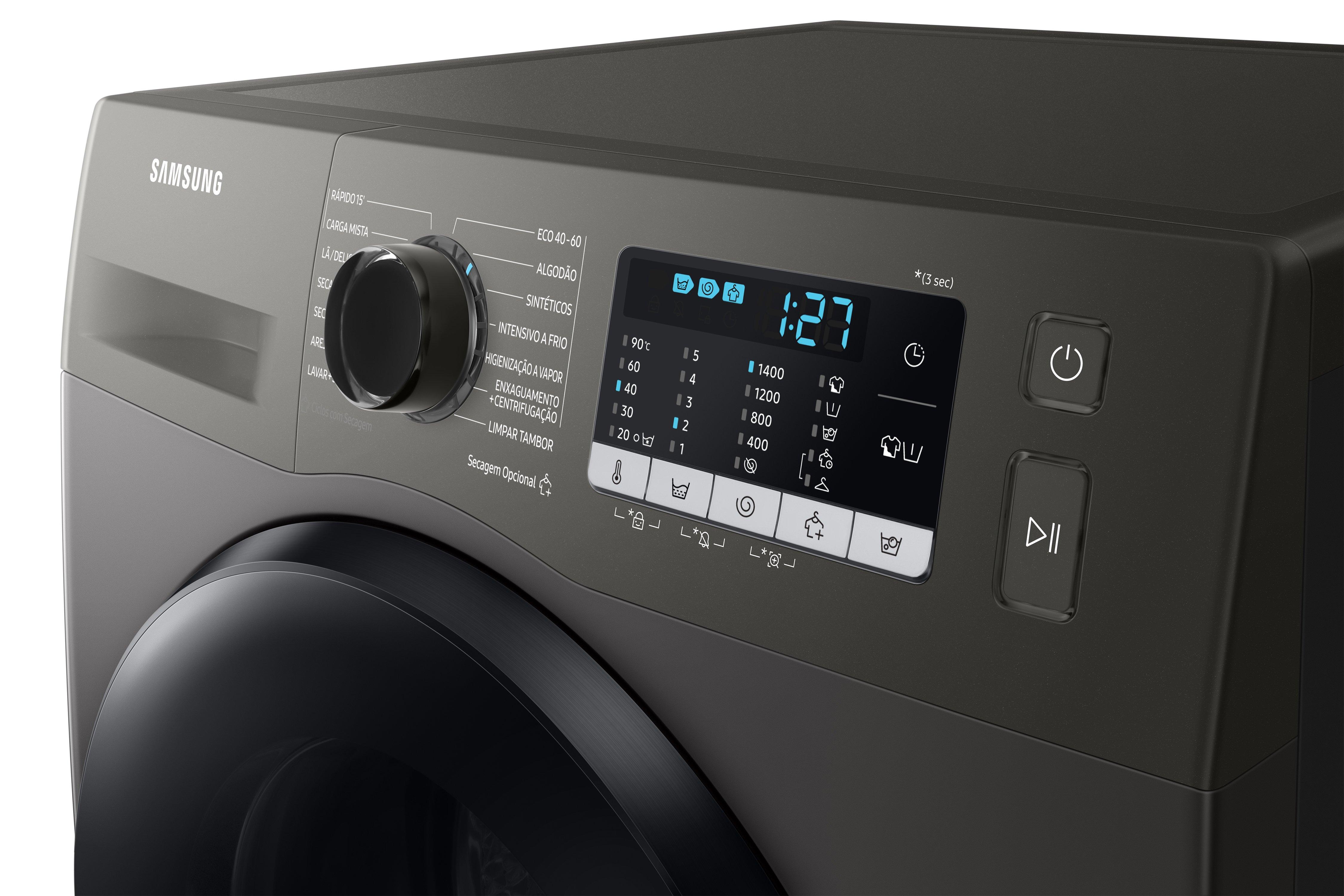 Samsung Series 5 ecobubble&trade; WD90TA046BX/EU 9kg/6kg 1400 Spin Washer Dryer- Graphite thumbnail image