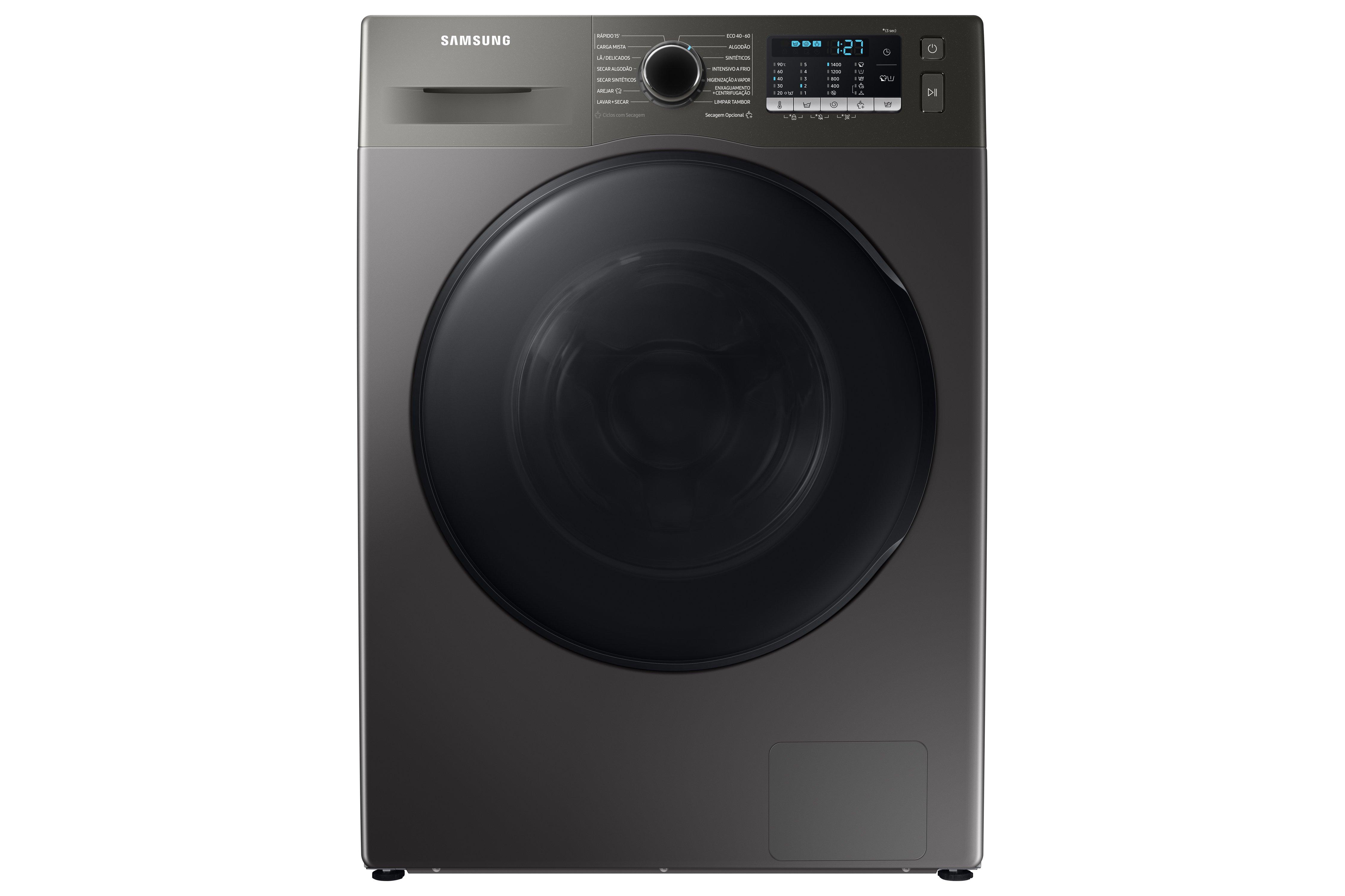 Samsung Series 5 ecobubble&trade; WD90TA046BX/EU 9kg/6kg 1400 Spin Washer Dryer- Graphite thumbnail image