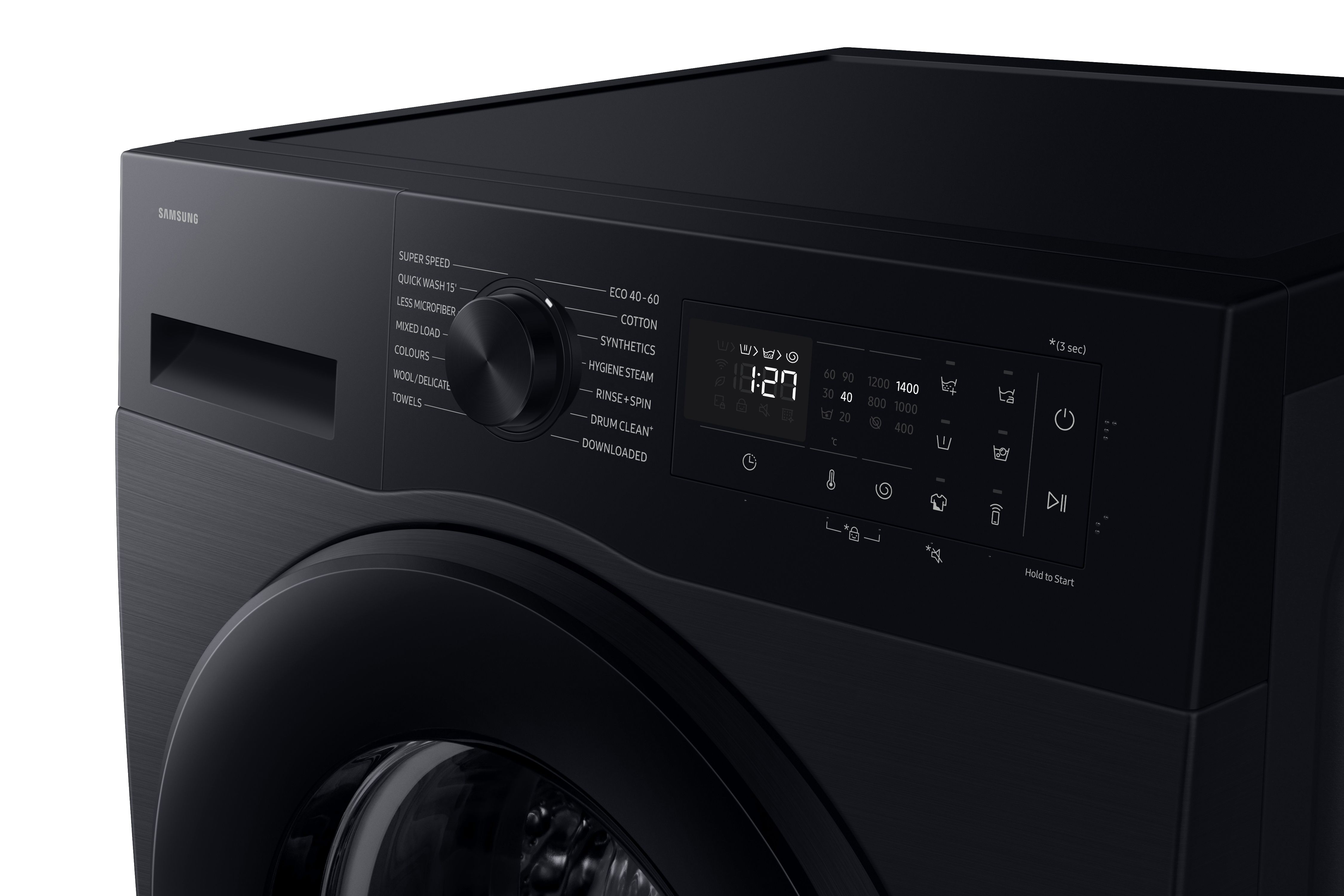 Samsung WW10FG5U34ABEU 10kg 1400 Spin Washing Machine - Black thumbnail image