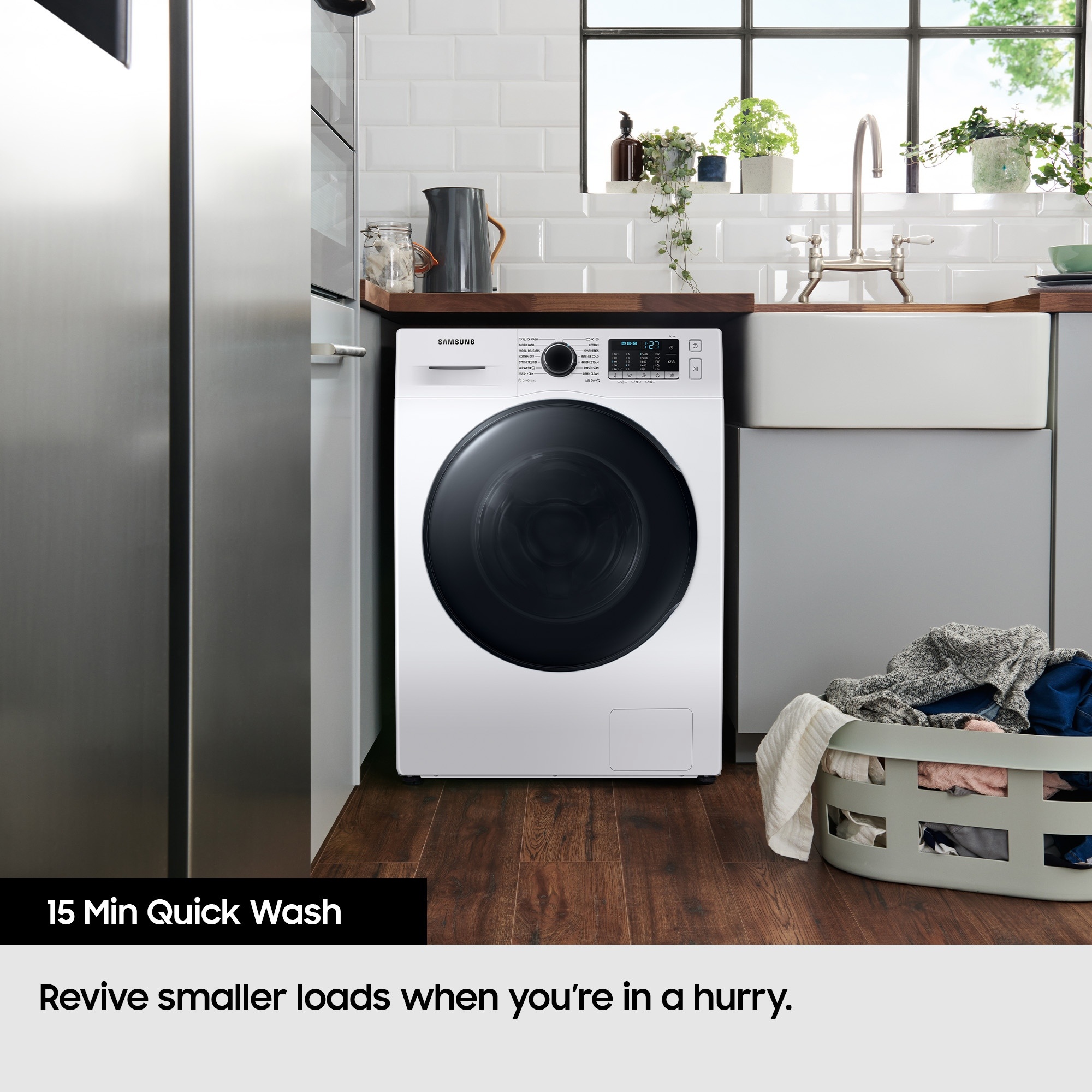 Samsung WW11DG5B25AEEU 11kg 1400 Spin Washing Machine - White thumbnail image