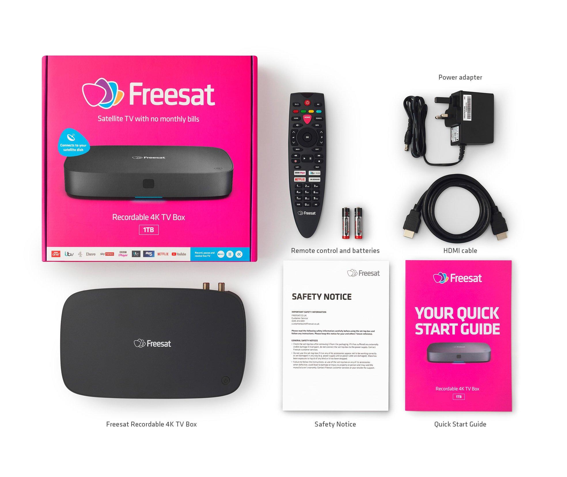 Freesat UHD-4X-1000 Freesat Recorder 1TB - Anthracite thumbnail image