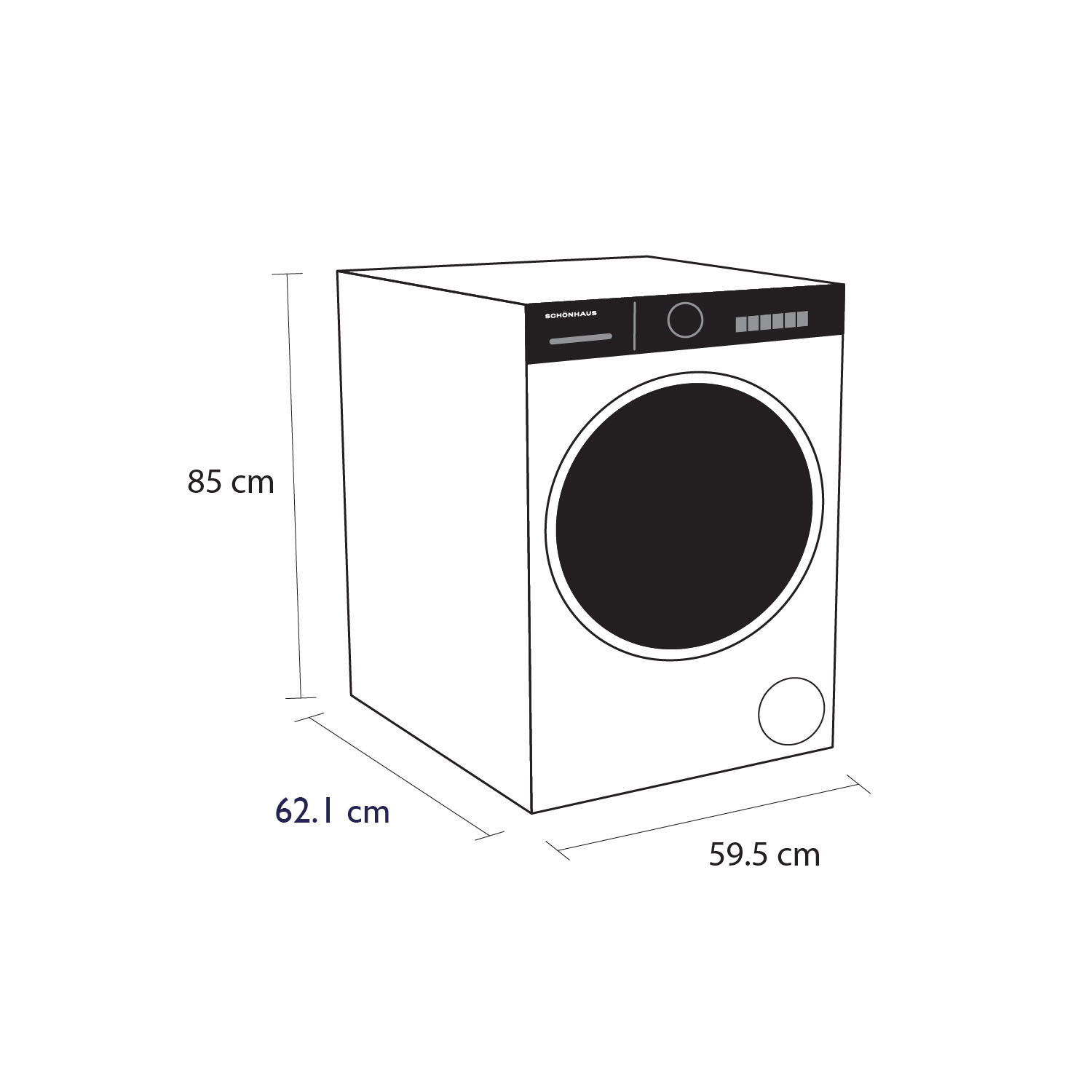 Schonhaus TDSHF018A3W 8kg Heat Pump Tumble Dryer thumbnail image
