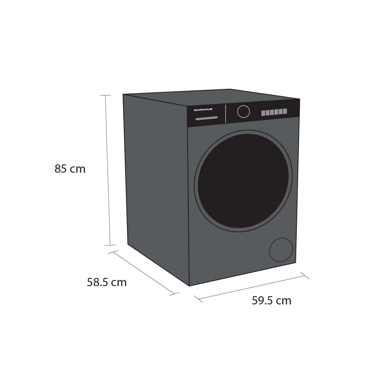 Schonhaus WMSF01914AG 9kg 1400 Spin Washing Machine  thumbnail image