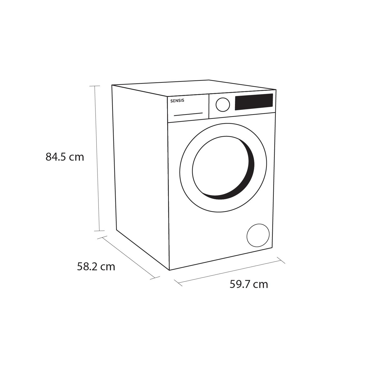 Sensis WMF01914AW 9kg 1400 Spin Washing Machine thumbnail image