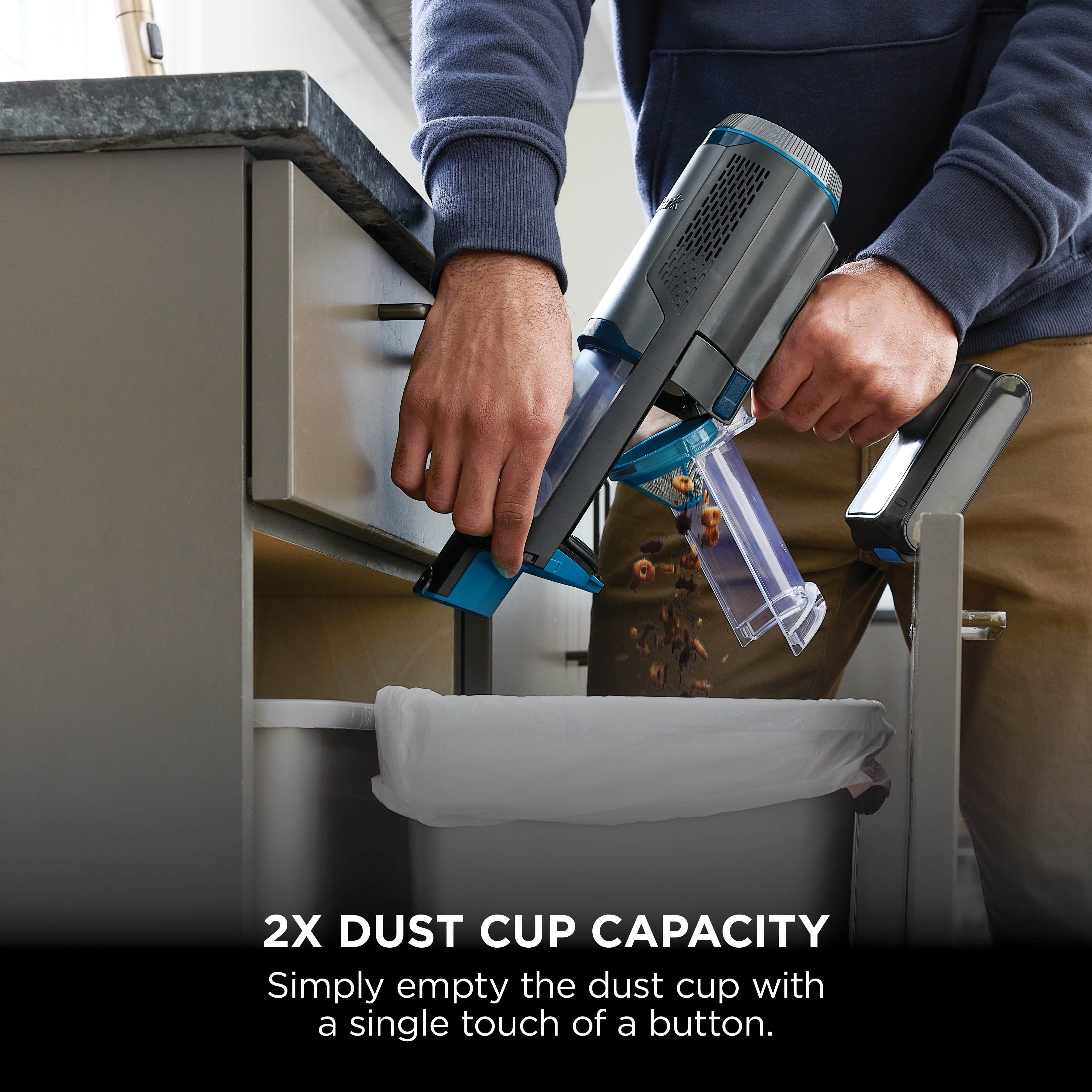 Shark BH102UK PowerBoost Pet Handheld Vacuum - 40 Minutes Run Time - Charcoal with Blue thumbnail image