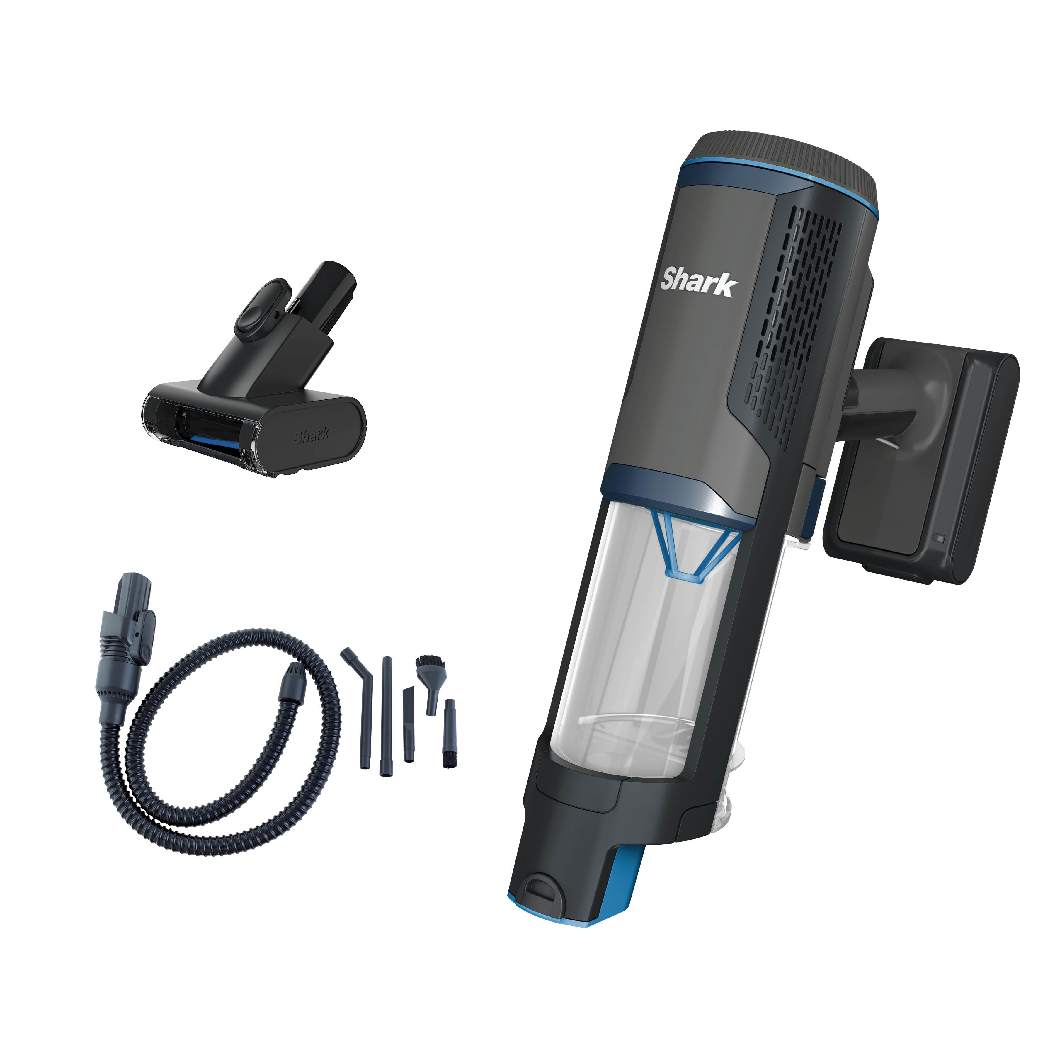 Shark BH102UK PowerBoost Pet Handheld Vacuum - 40 Minutes Run Time - Charcoal with Blue thumbnail image