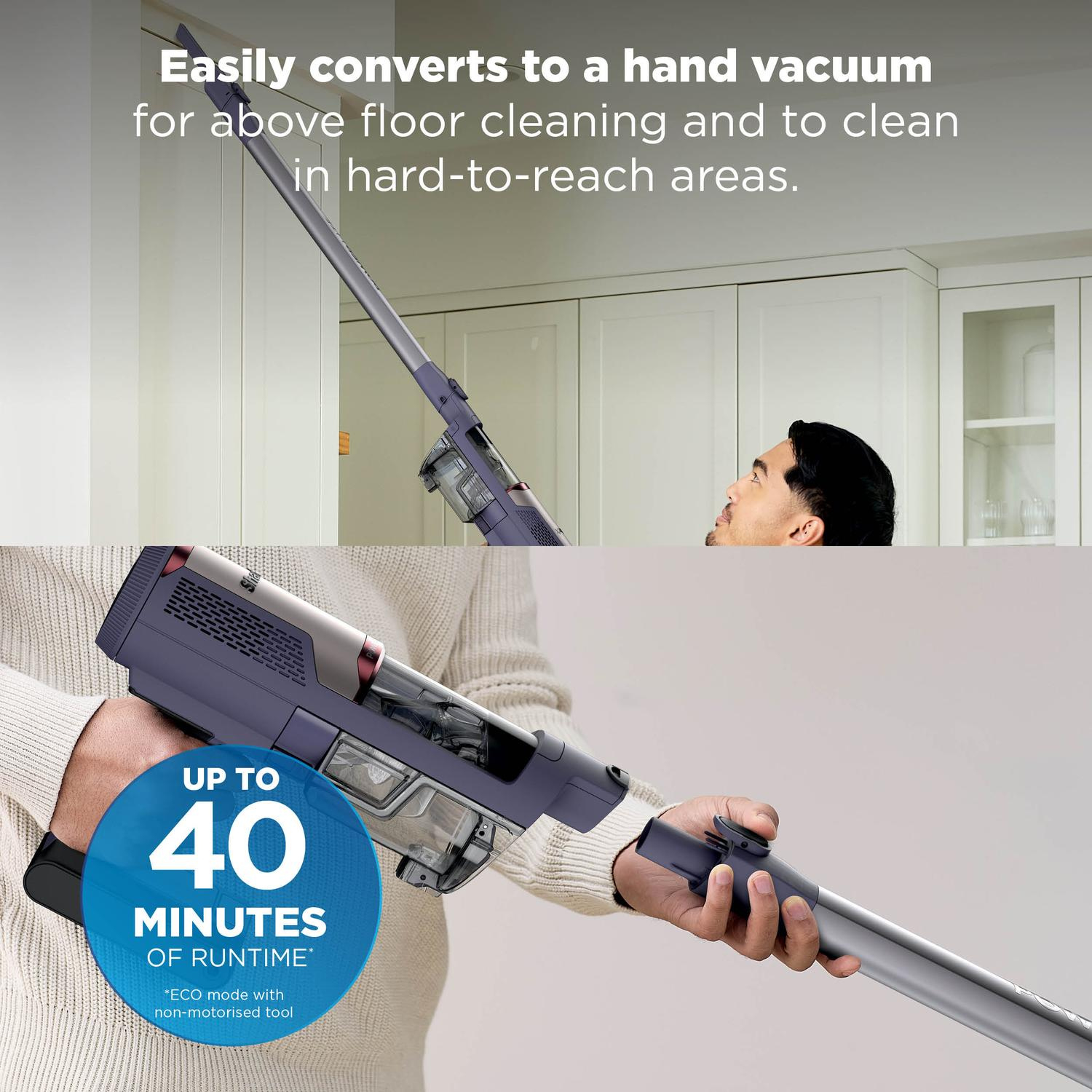Shark BU3621UKT Cordless Stick Vacuum Cleaner - 40 Minutes Run Time - Grey thumbnail image