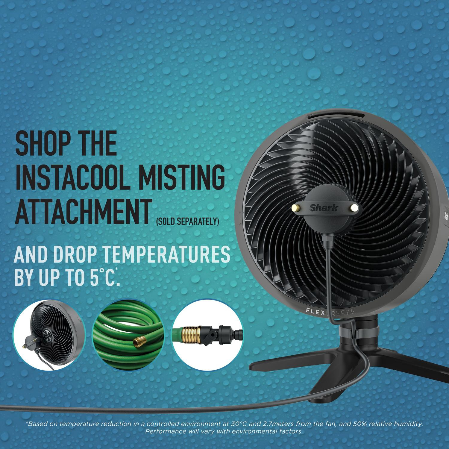 Shark FA150UK FlexBreeze TableMate Indoor to OutdoorTabletop Fan - Winter Fog thumbnail image