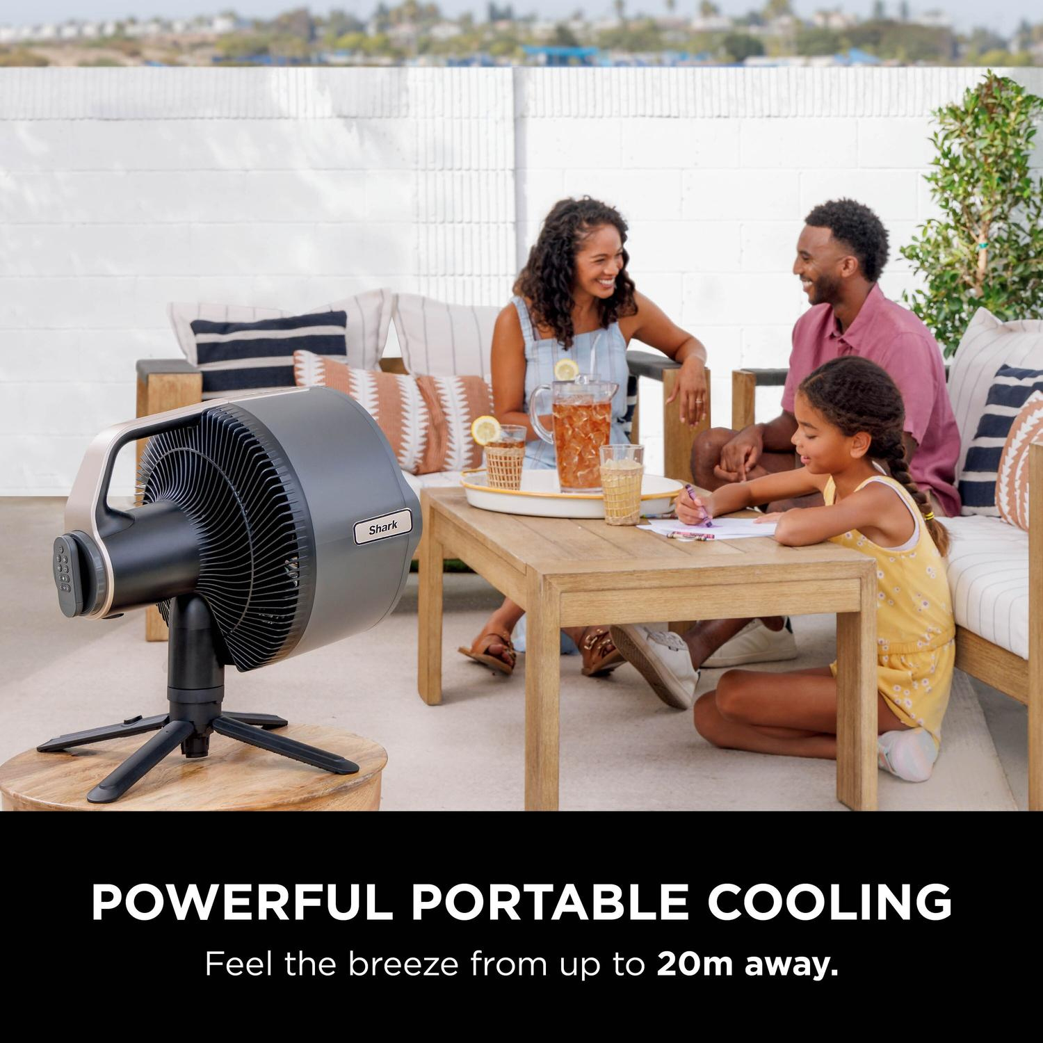 Shark FA300UK Shark FlexBreeze Pro Mist Indoor & Outdoor Fan & Outdoor Misting System - Dark Gray, Charcoal thumbnail image