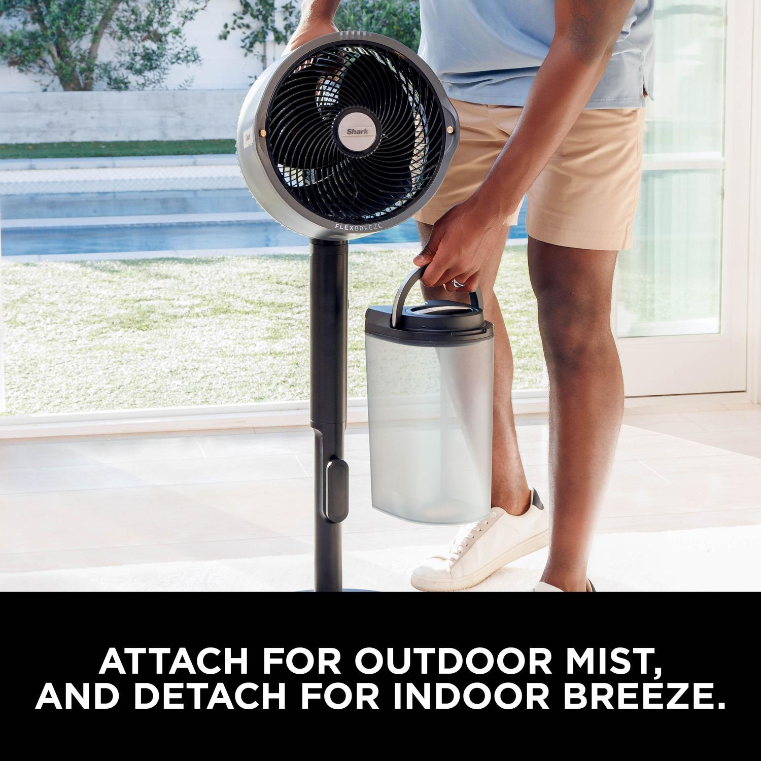 Shark FA300UK Shark FlexBreeze Pro Mist Indoor & Outdoor Fan & Outdoor Misting System - Dark Gray, Charcoal thumbnail image
