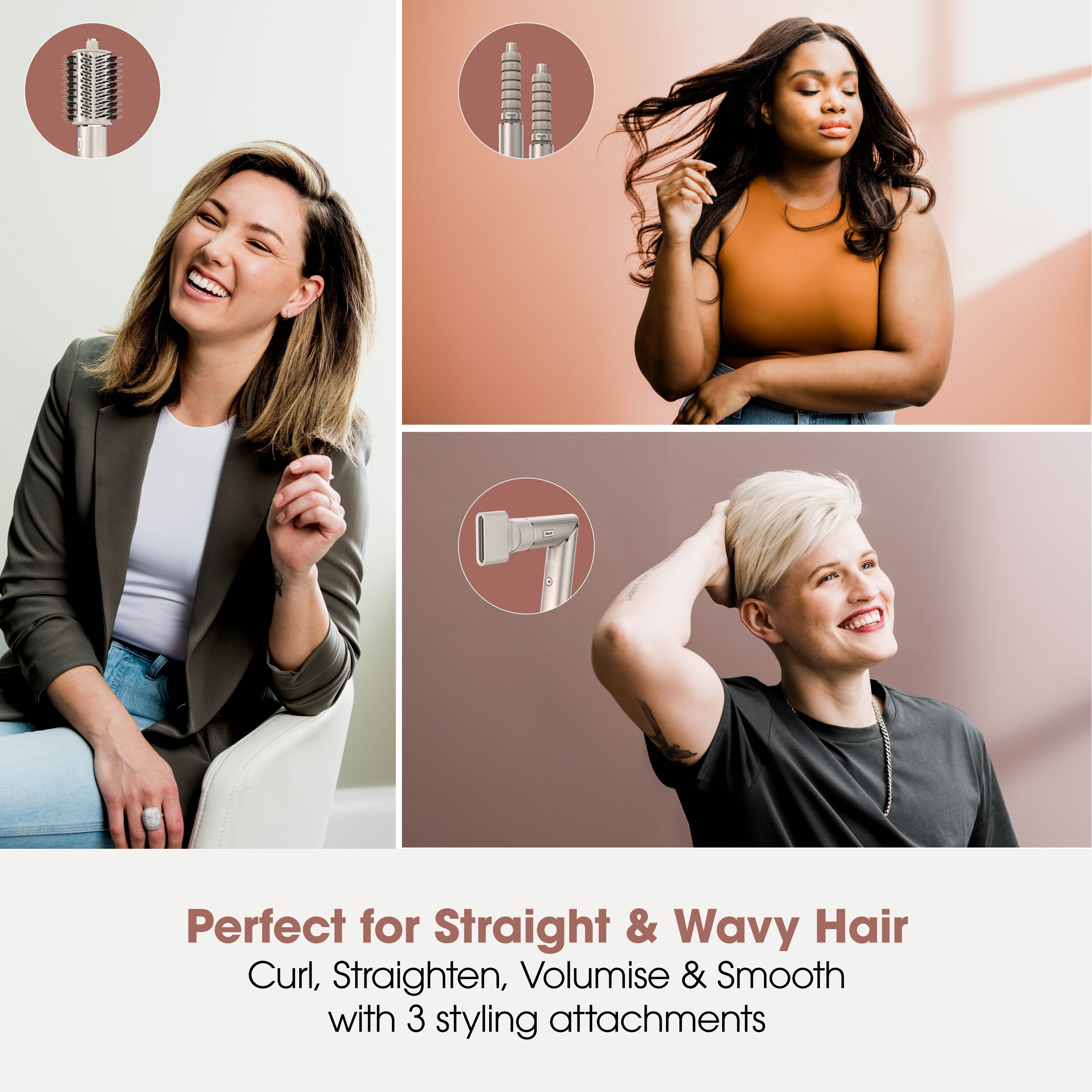 Shark HD426SLUK FlexStyle Air Styler & Hair Dryer for Straight & Wavy Hair - 3 Attachments - Stone thumbnail image