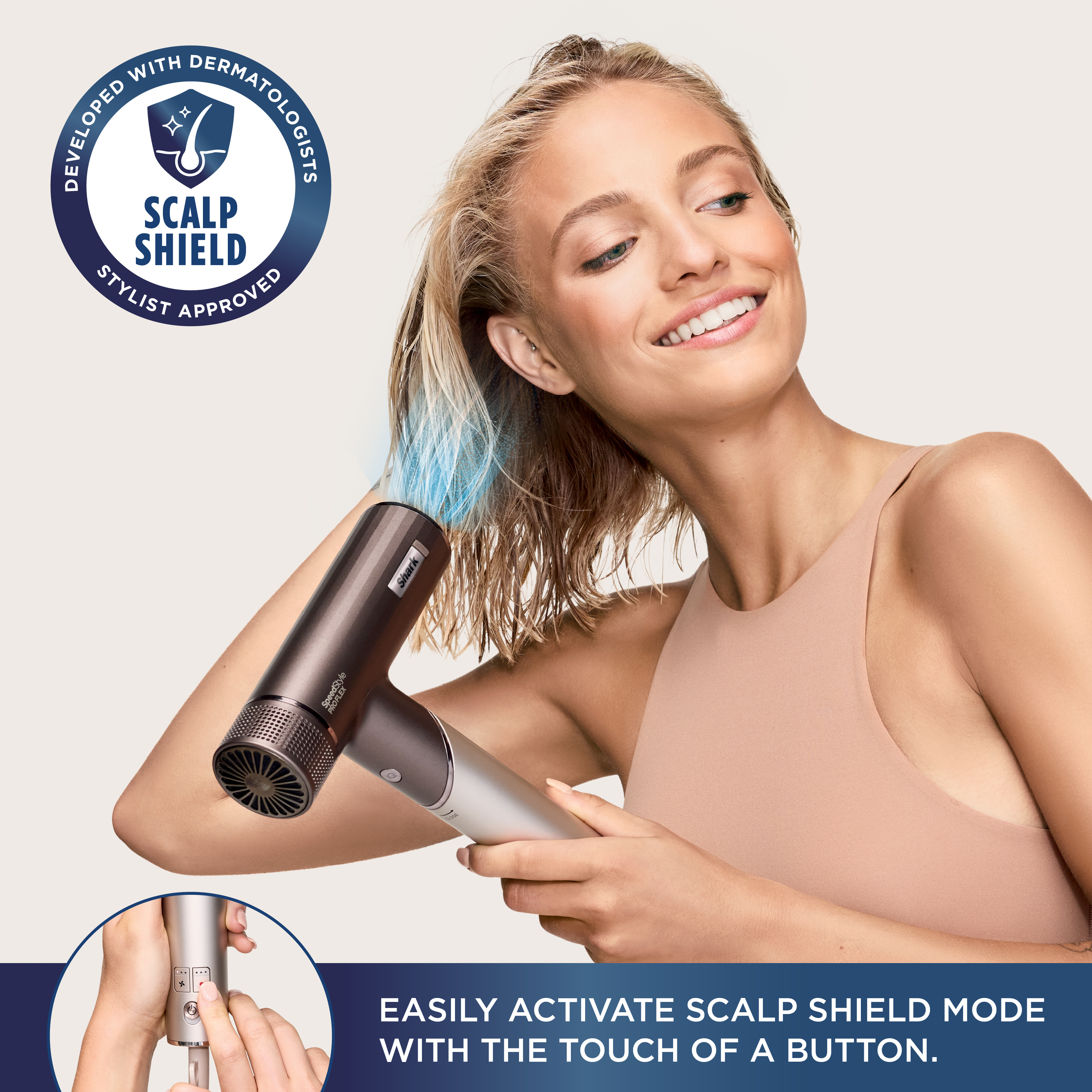Shark HD542UK SpeedStyle Pro FLEX 4-in-1 High-Velocity Hair Dryer System - Mocha Silver thumbnail image