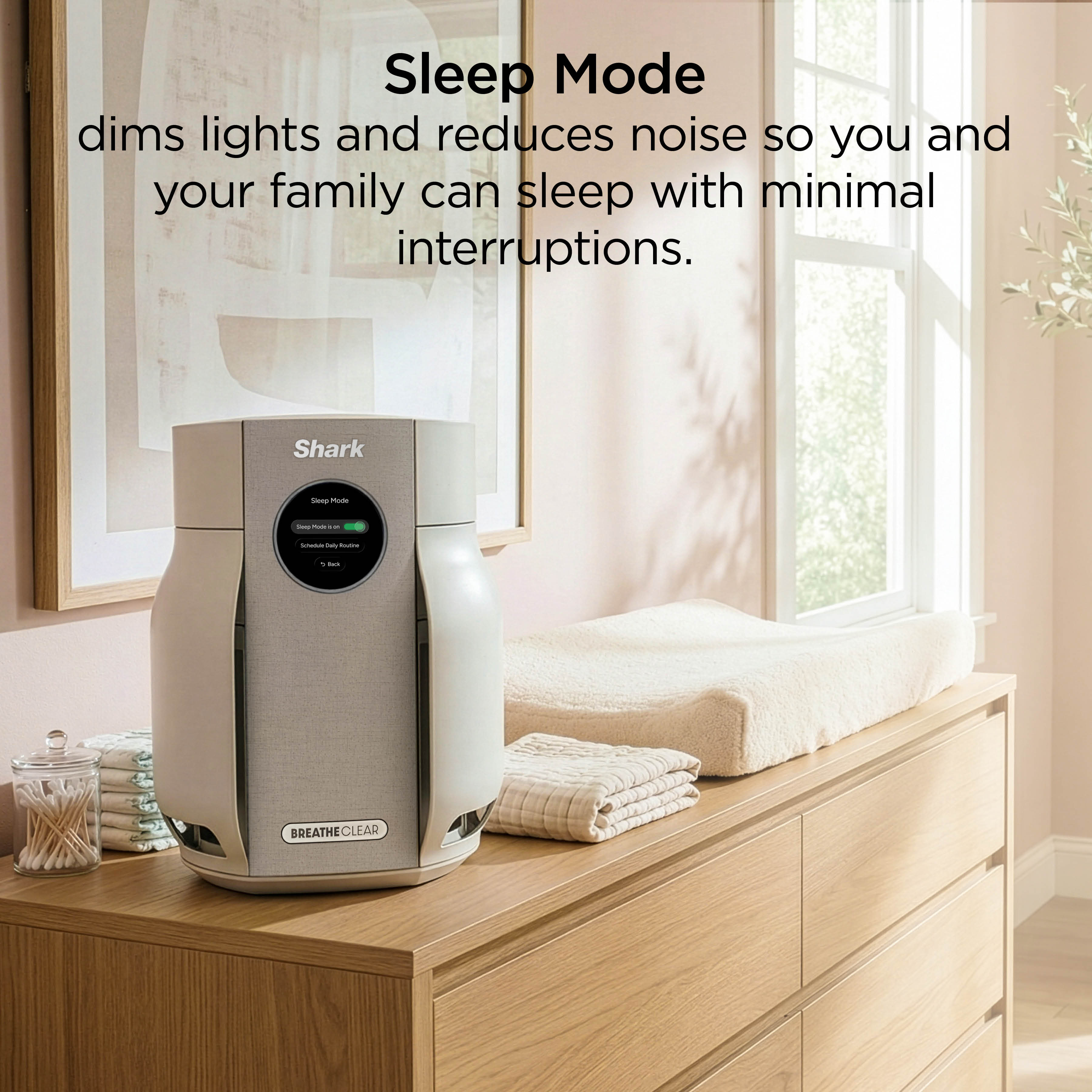 Shark HP062UK BreatheClear Compact Air Purifier with NeverChange6 - Dove thumbnail image