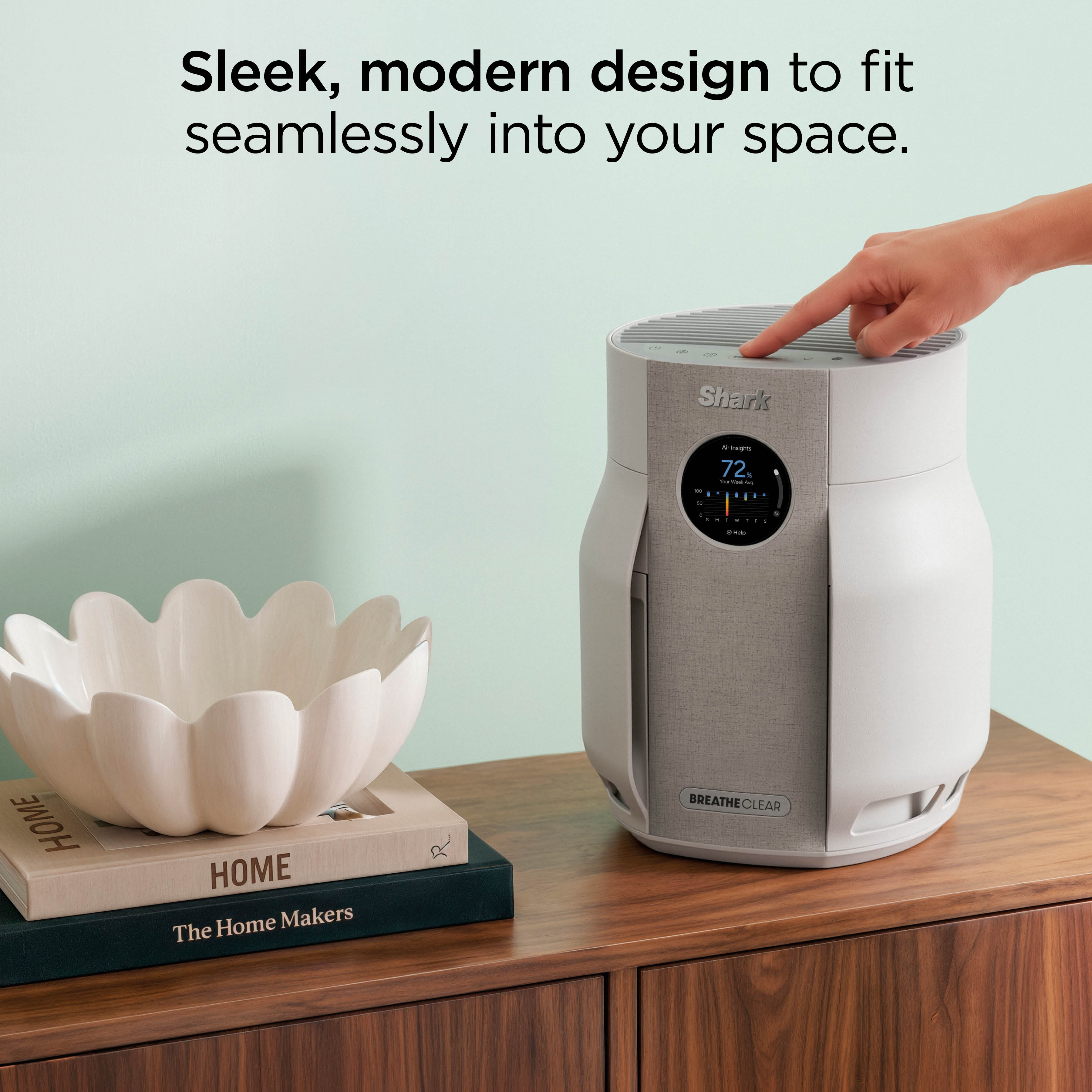 Shark HP062UK BreatheClear Compact Air Purifier with NeverChange6 - Dove thumbnail image
