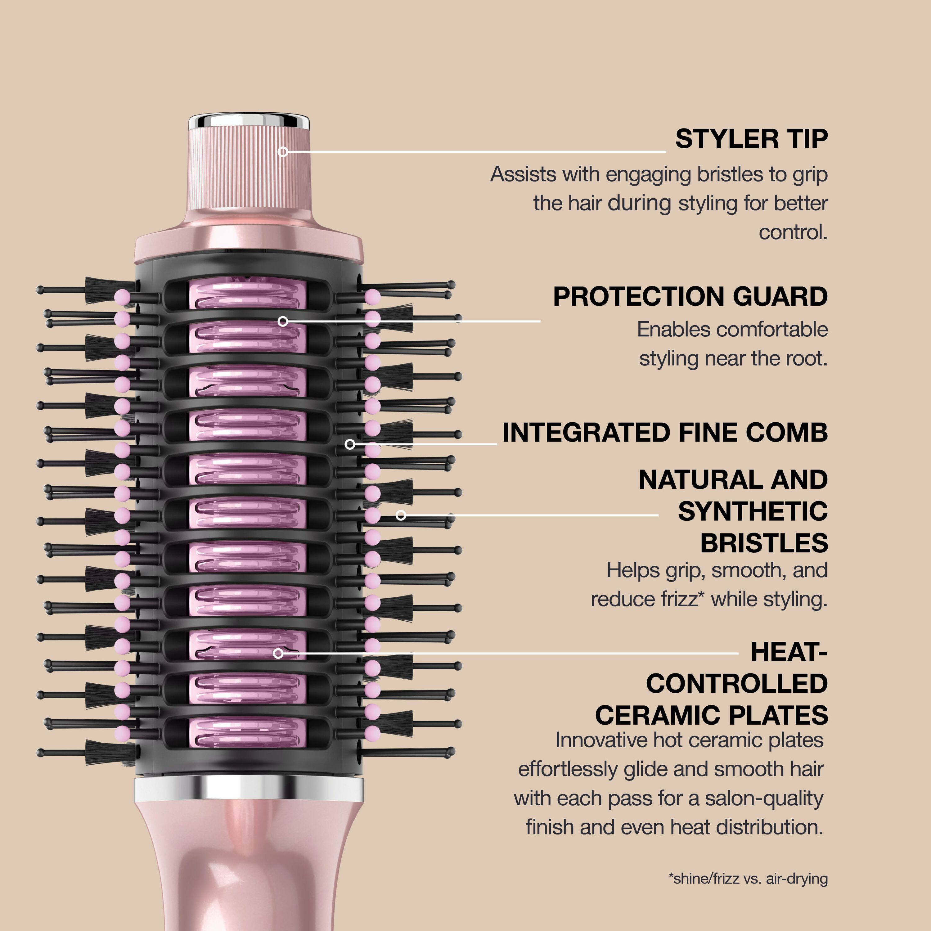 Shark HT302UKPK Glossi 2-in-1 Hot Brush and Air Glosser - Pink thumbnail image