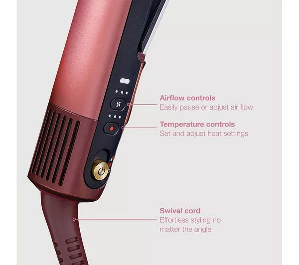 Shark HT401UKPK SilkiPro Straight Hair Straightener + Dryer in One Tool - Pink thumbnail image