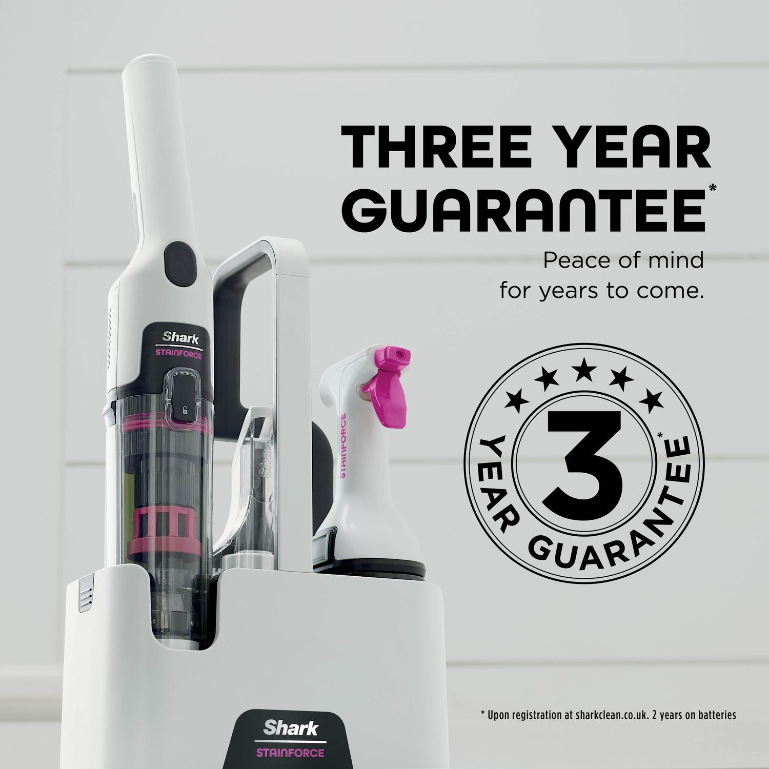 Shark HX100UKT Shark StainForce Cordless Stain-Destroying Spot Cleaner - White thumbnail image