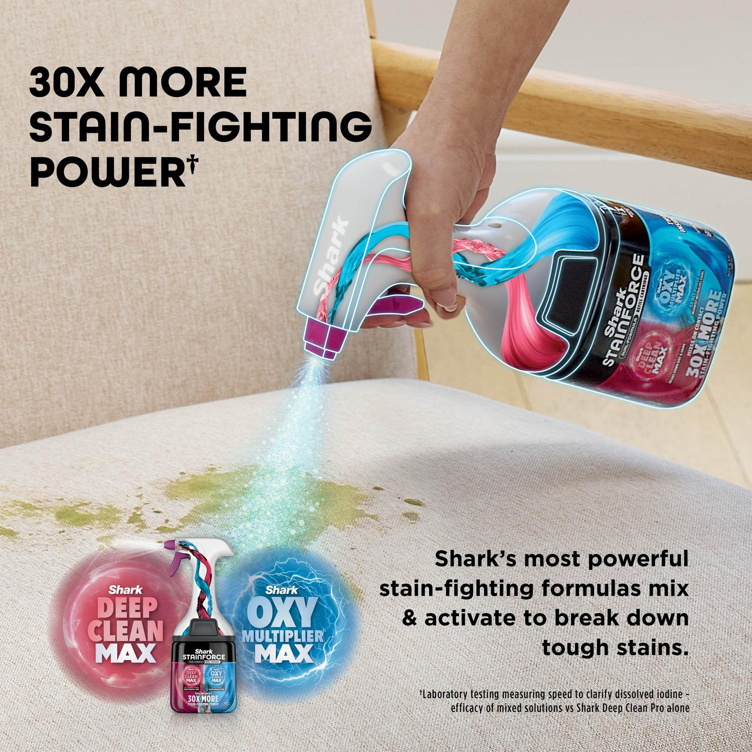 Shark HX100UKT Shark StainForce Cordless Stain-Destroying Spot Cleaner - White thumbnail image