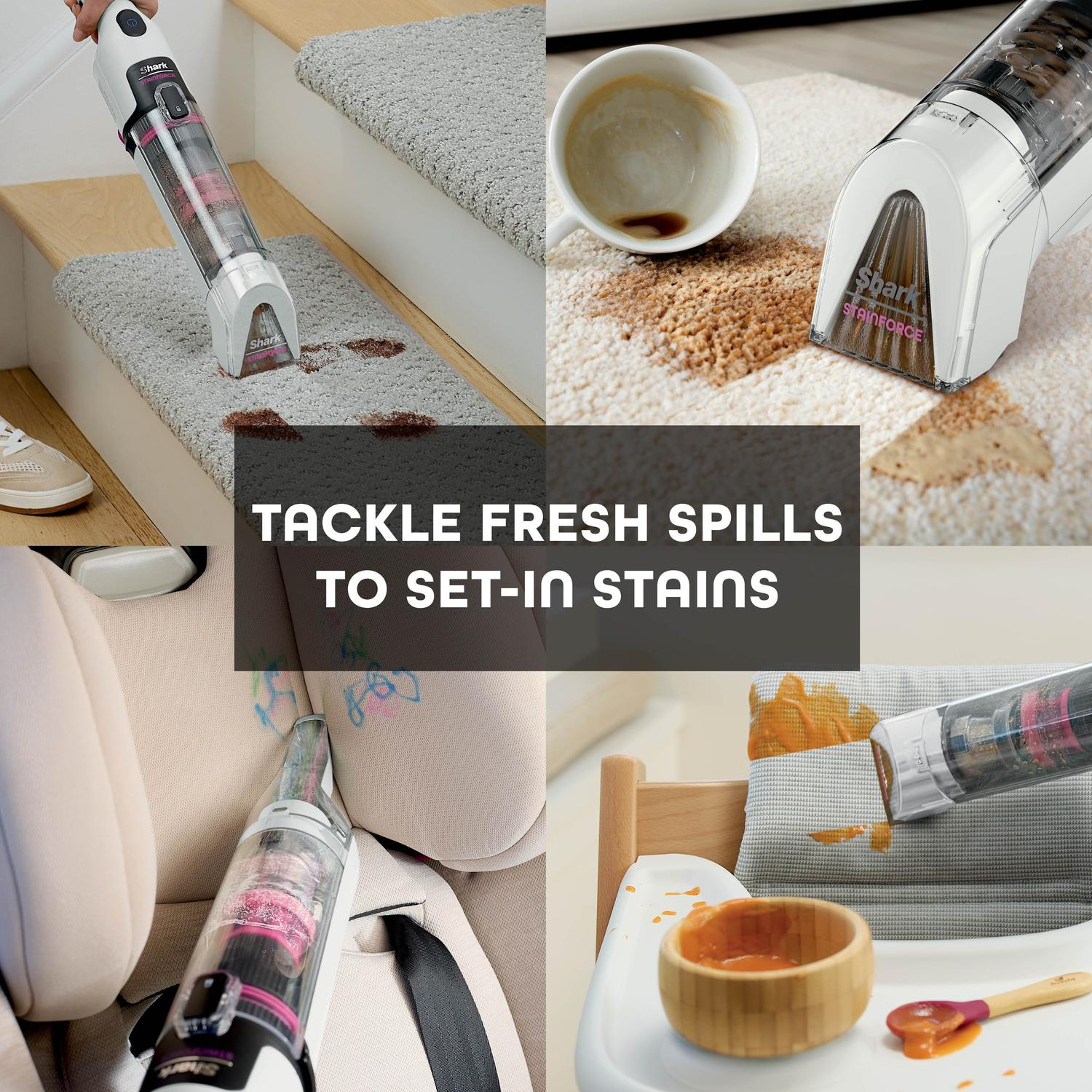 Shark HX100UKT Shark StainForce Cordless Stain-Destroying Spot Cleaner - White thumbnail image
