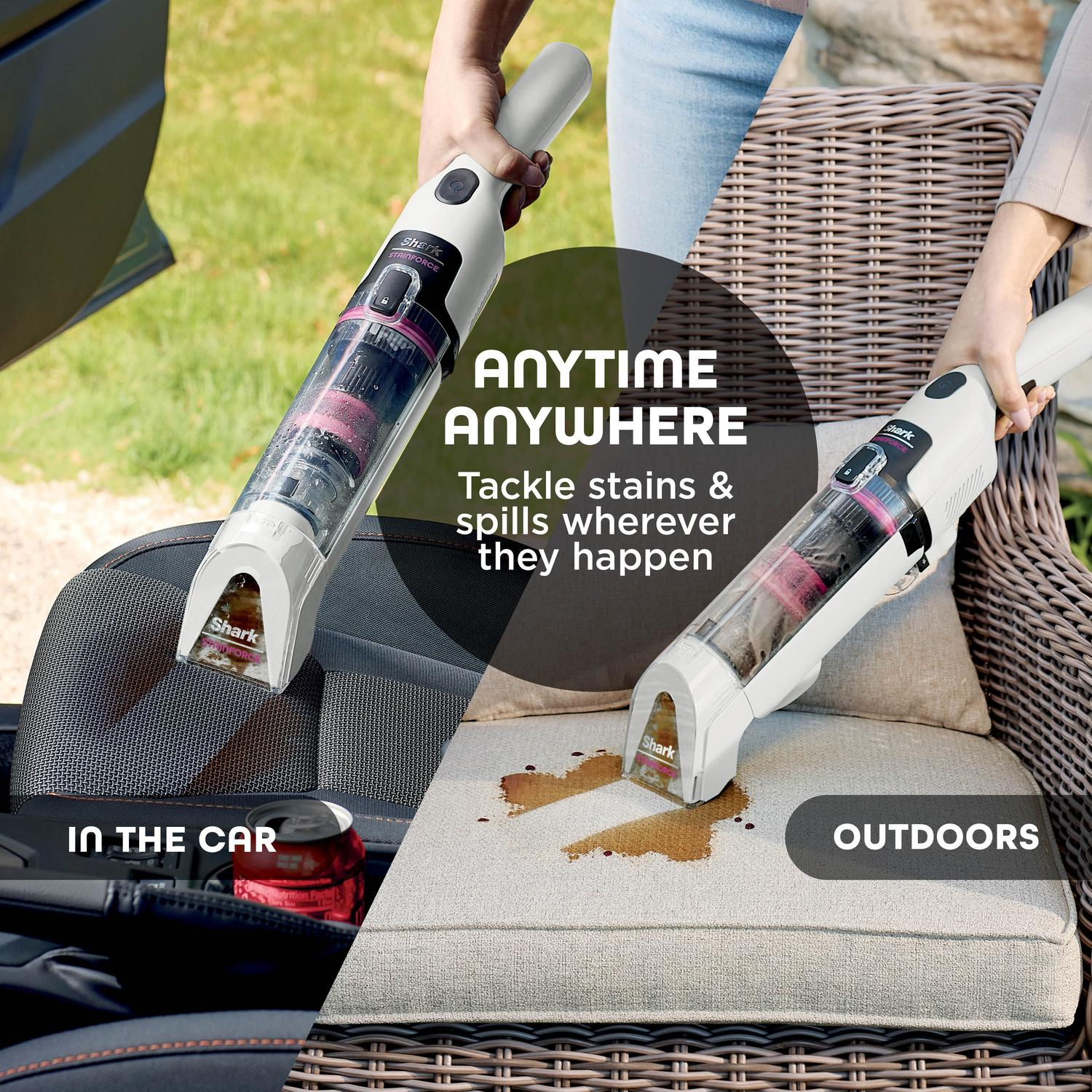 Shark HX100UKT Shark StainForce Cordless Stain-Destroying Spot Cleaner - White thumbnail image